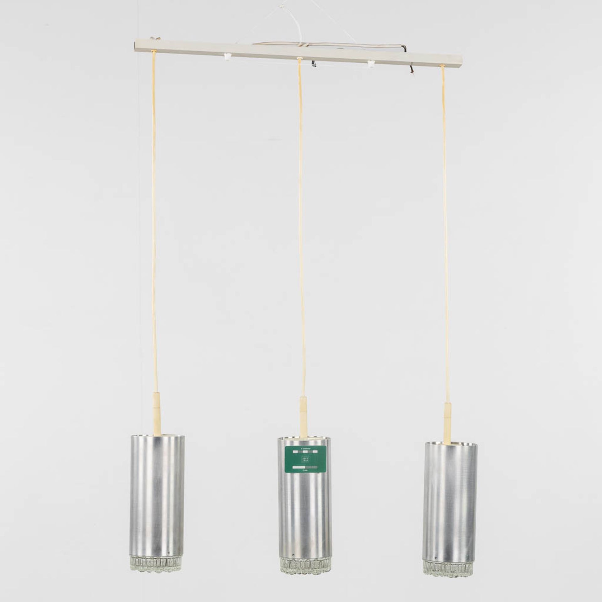 Staff Leuchten, a mid-century ceiling lamp. Chromed metal and glass. (W:68 x H:108 cm) - Image 2 of 10