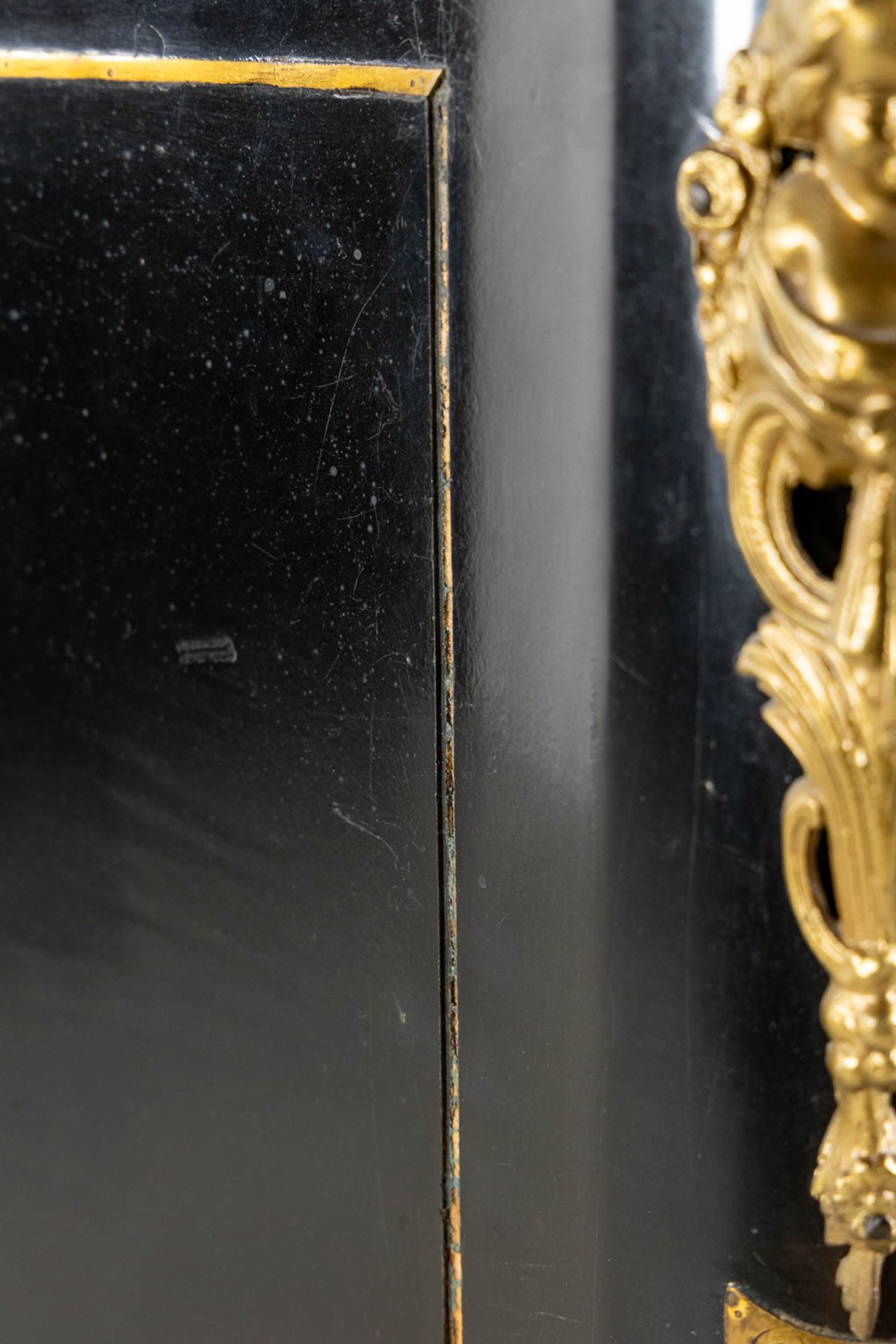 A Boulle inlay secretaire cabinet, Napoleon 3 period, 19th C. (L:36 x W:75 x H:122 cm) - Bild 17 aus 18