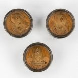 Three sealed theca with relics, Saint Ursula &amp; Saint Philomena, Petri et Joannis Apostoli and Sa