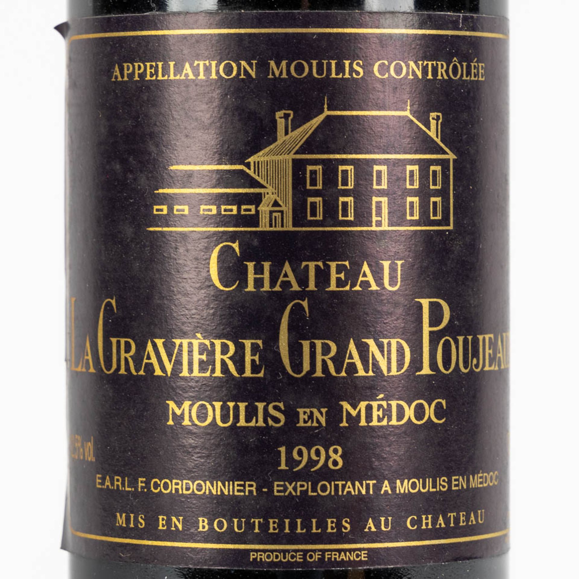 1998 Château La Gravière, Grand Poujeaux, 34 bottles (2 full crates and 10 bottles)  - Bild 5 aus 6