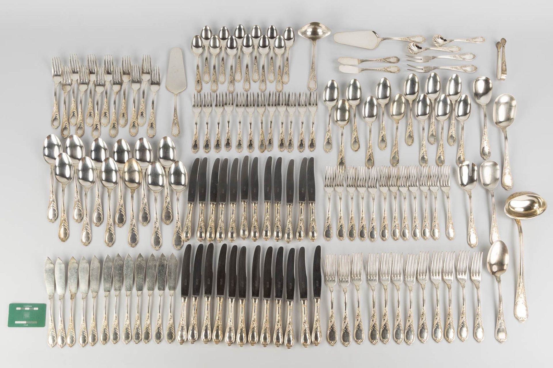 A 12-person, 135-piece silver-plated cutlery in Louis XV style. (L:30 cm) - Image 2 of 12