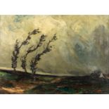Armand JAMAR (1870-1946) 'Storm coming' oil on canvas. (W:75 x H:55 cm)