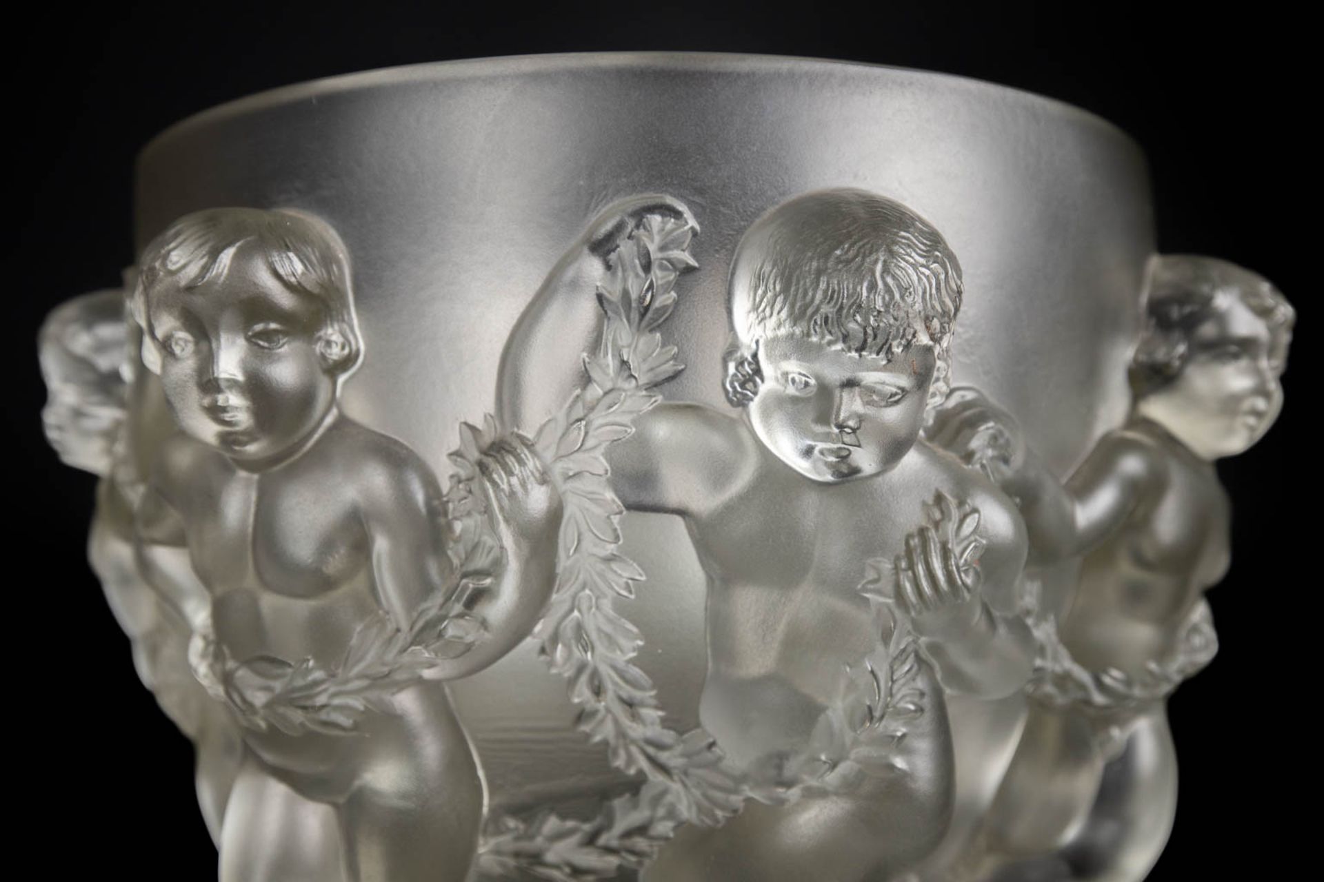 Lalique France 'Luxembourg' a large crystal bowl. (H:20 x D:32 cm) - Bild 15 aus 15