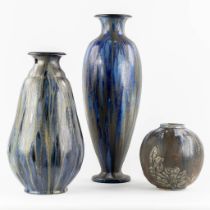 Roger GUERIN (1896-1954) 'Three vases' glazed stoneware. (H:65 x D:23 cm)