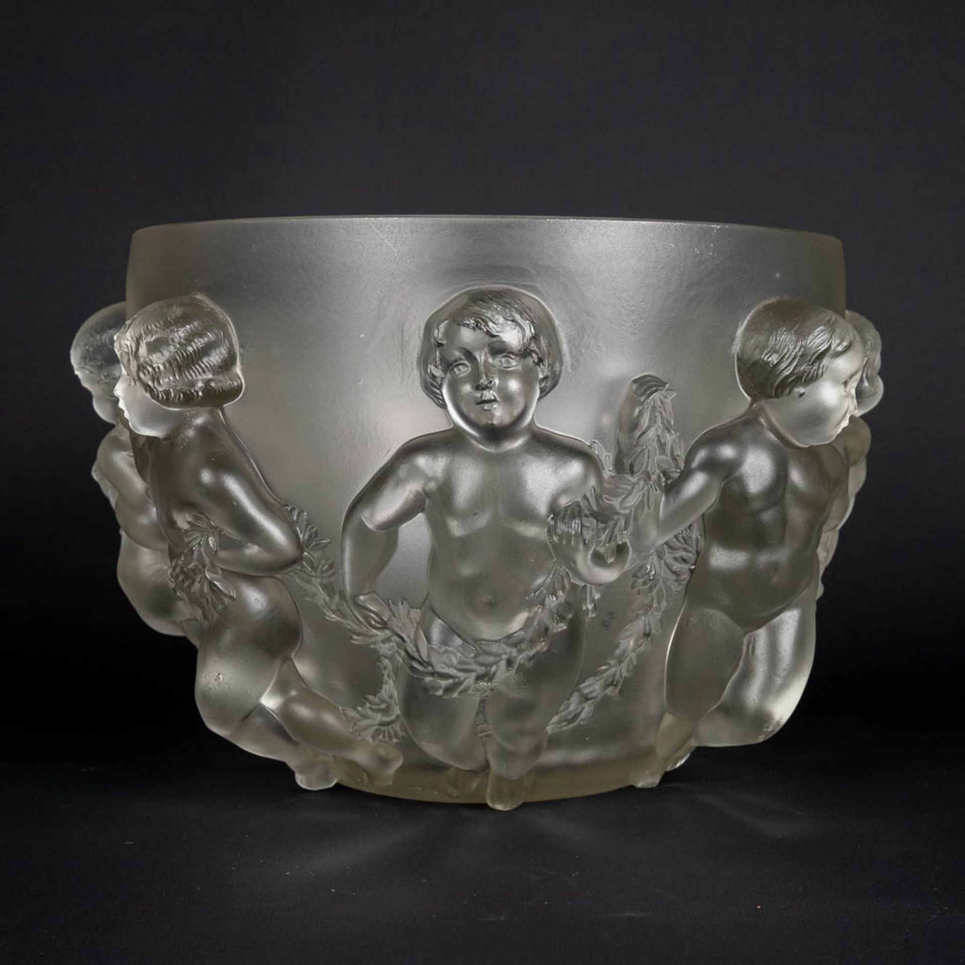 Lalique France 'Luxembourg' a large crystal bowl. (H:20 x D:32 cm) - Bild 4 aus 15