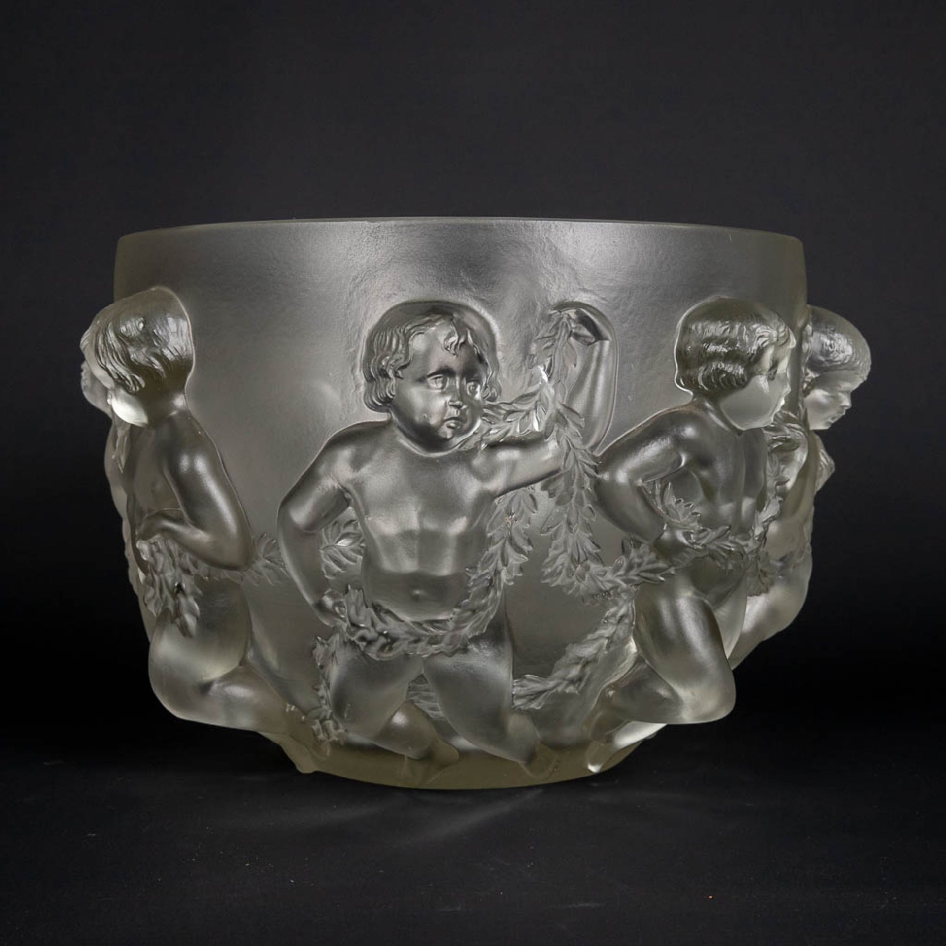 Lalique France 'Luxembourg' a large crystal bowl. (H:20 x D:32 cm) - Bild 7 aus 15