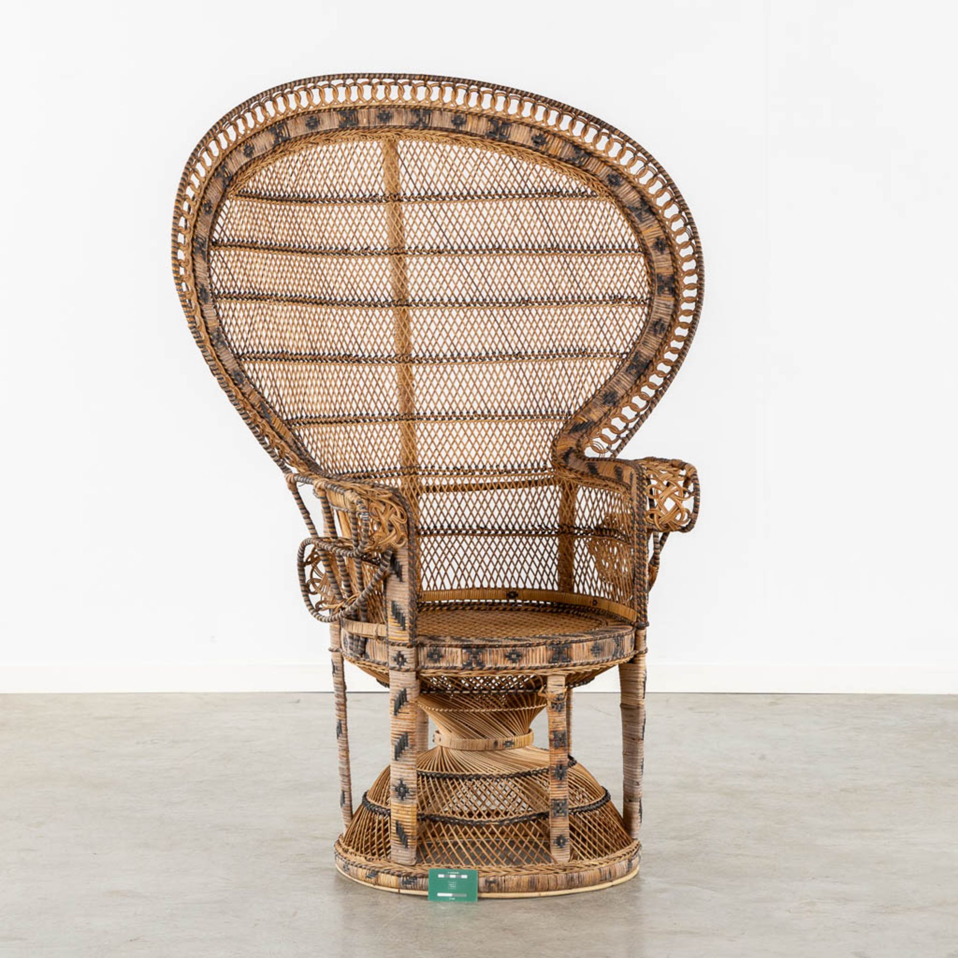 A large rotan 'Emmanuelle Chair' or Peacock chair. (L:57 x W:110 x H:145 cm) - Bild 2 aus 12