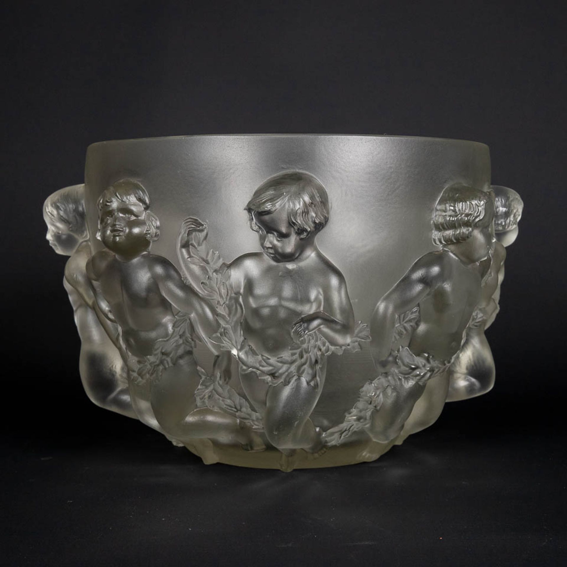 Lalique France 'Luxembourg' a large crystal bowl. (H:20 x D:32 cm) - Bild 6 aus 15