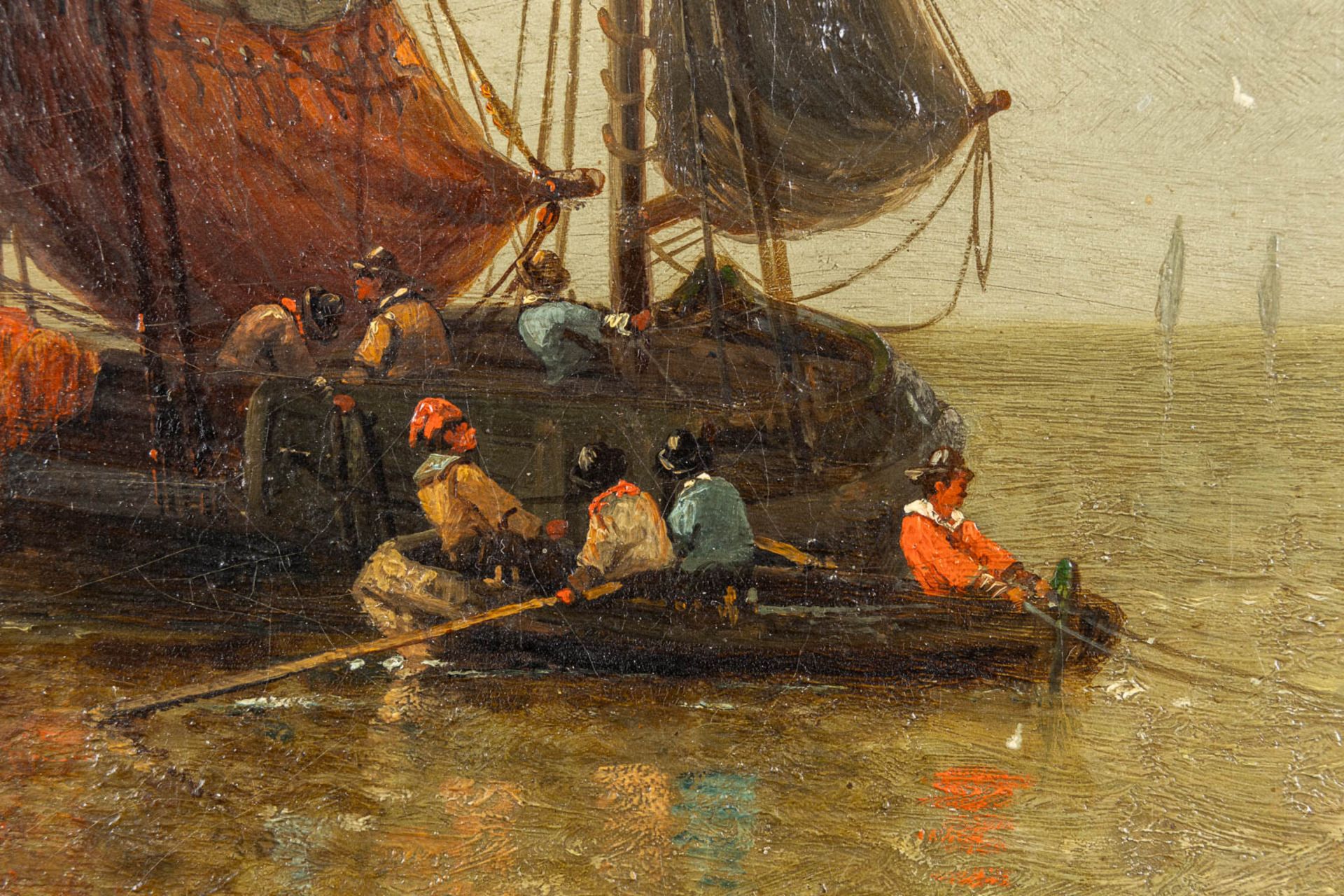 Louis TIMMERMANS (1846-1910) 'Marine' oil on canvas. (W:76 x H:51 cm) - Image 6 of 9