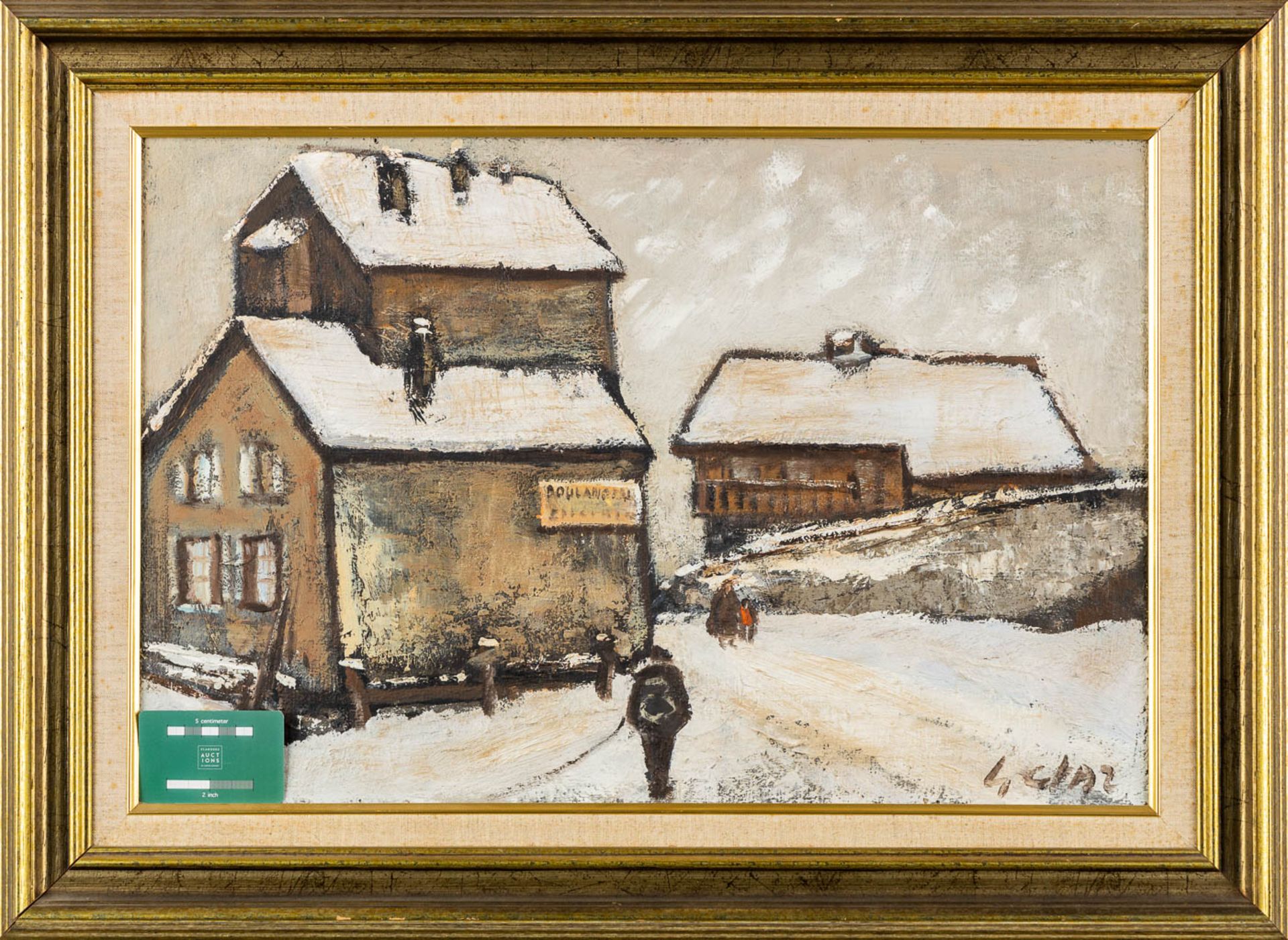 Jean-Louis GETAZ (1931-2002) 'Winterscène' oil on canvas. (W:61 x H:40 cm) - Image 2 of 9