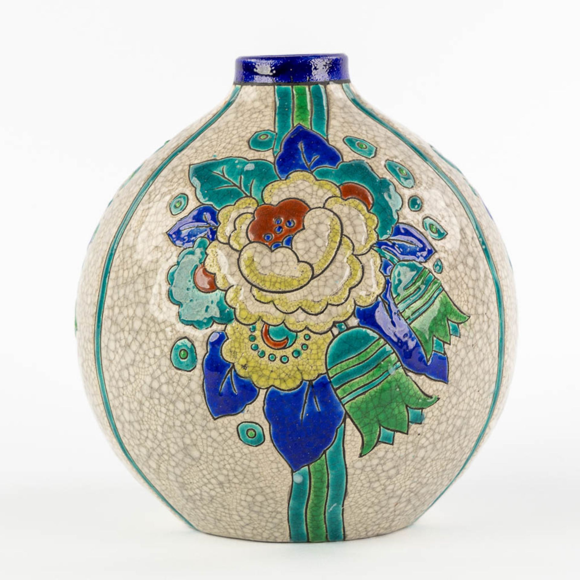 Charles CATTEAU (1880-1966) 'Vase' for Boch Keramis, D. 2366. (H:20 x D:18 cm) - Image 4 of 9