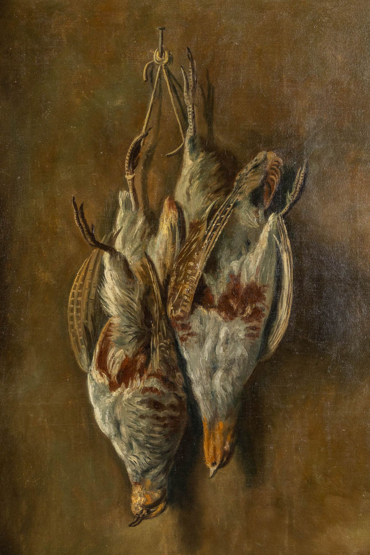 HJ SIMON (XIX) 'Nature Morte' oil on canvas. (W:52,5 x H:88 cm) - Image 4 of 8