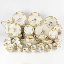 Theodore Haviland, Limoges, a dinner and coffee service decorated with birds. (L:15 x W:22 x H:23 cm