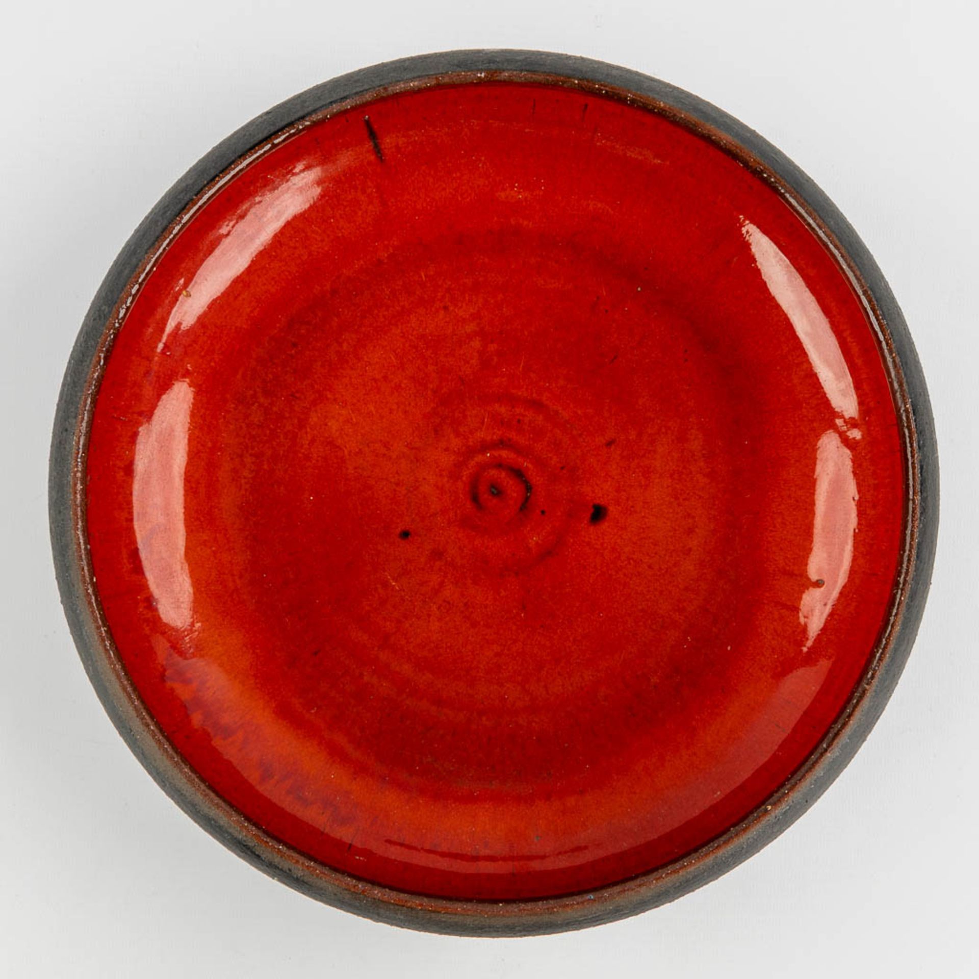Three ceramic items, bowls and platter. Circa 1970. (D:35 cm) - Image 9 of 11