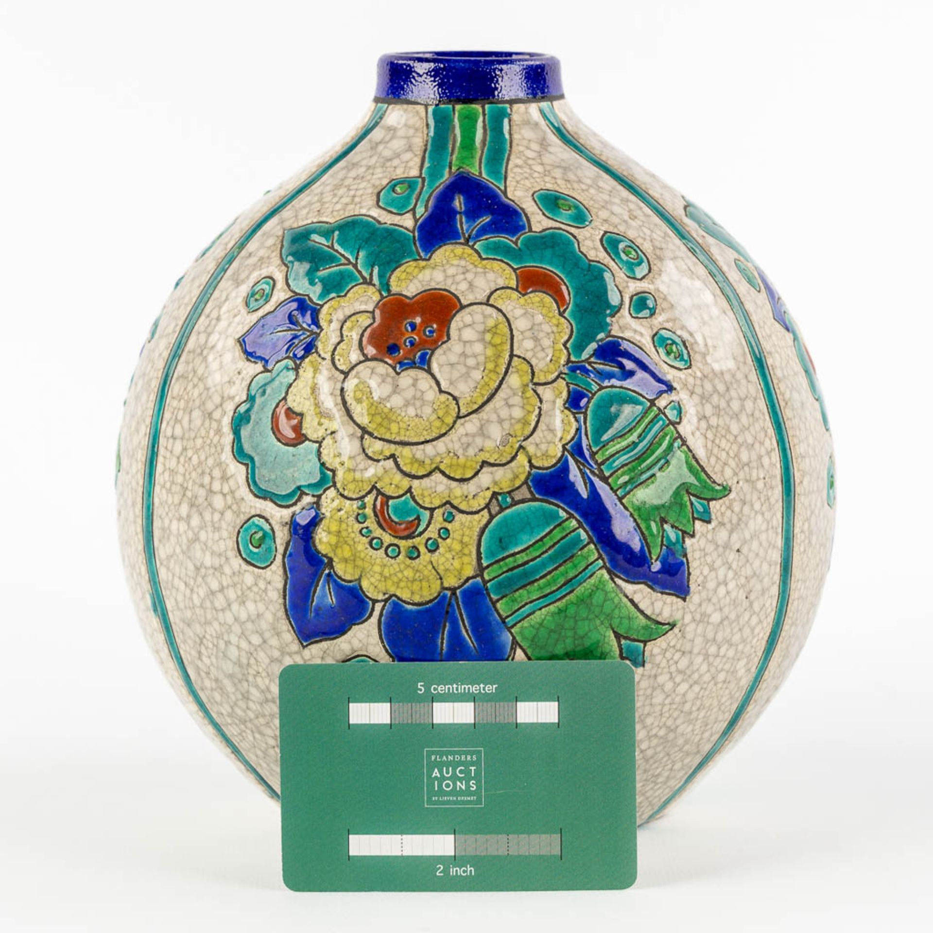 Charles CATTEAU (1880-1966) 'Vase' for Boch Keramis, D. 2366. (H:20 x D:18 cm) - Image 2 of 9