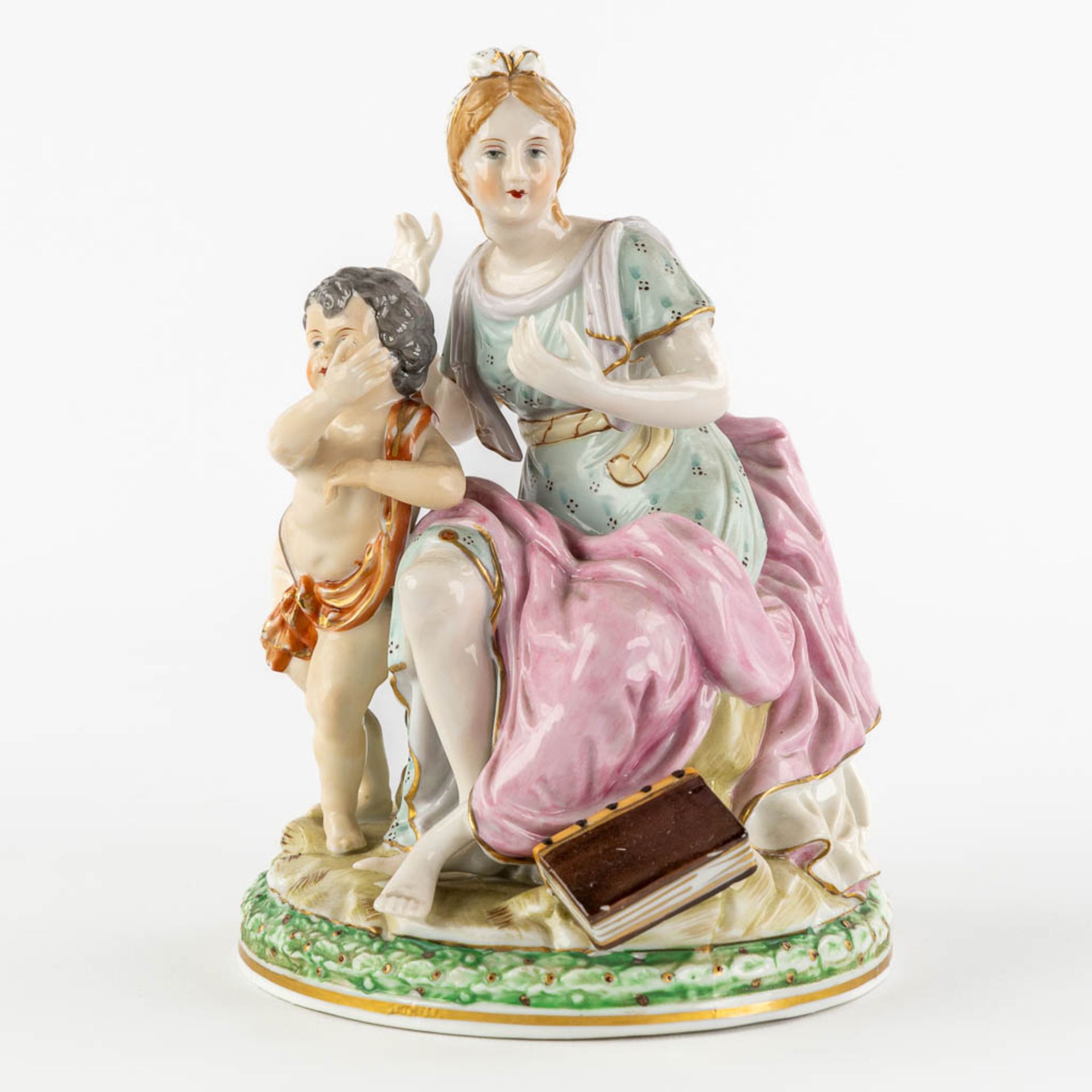 Ludwigsburg, and Unterweissbach, two polychrome porcelain groups. Saxony, Germany. 19th/20th C. (H:1 - Image 15 of 23