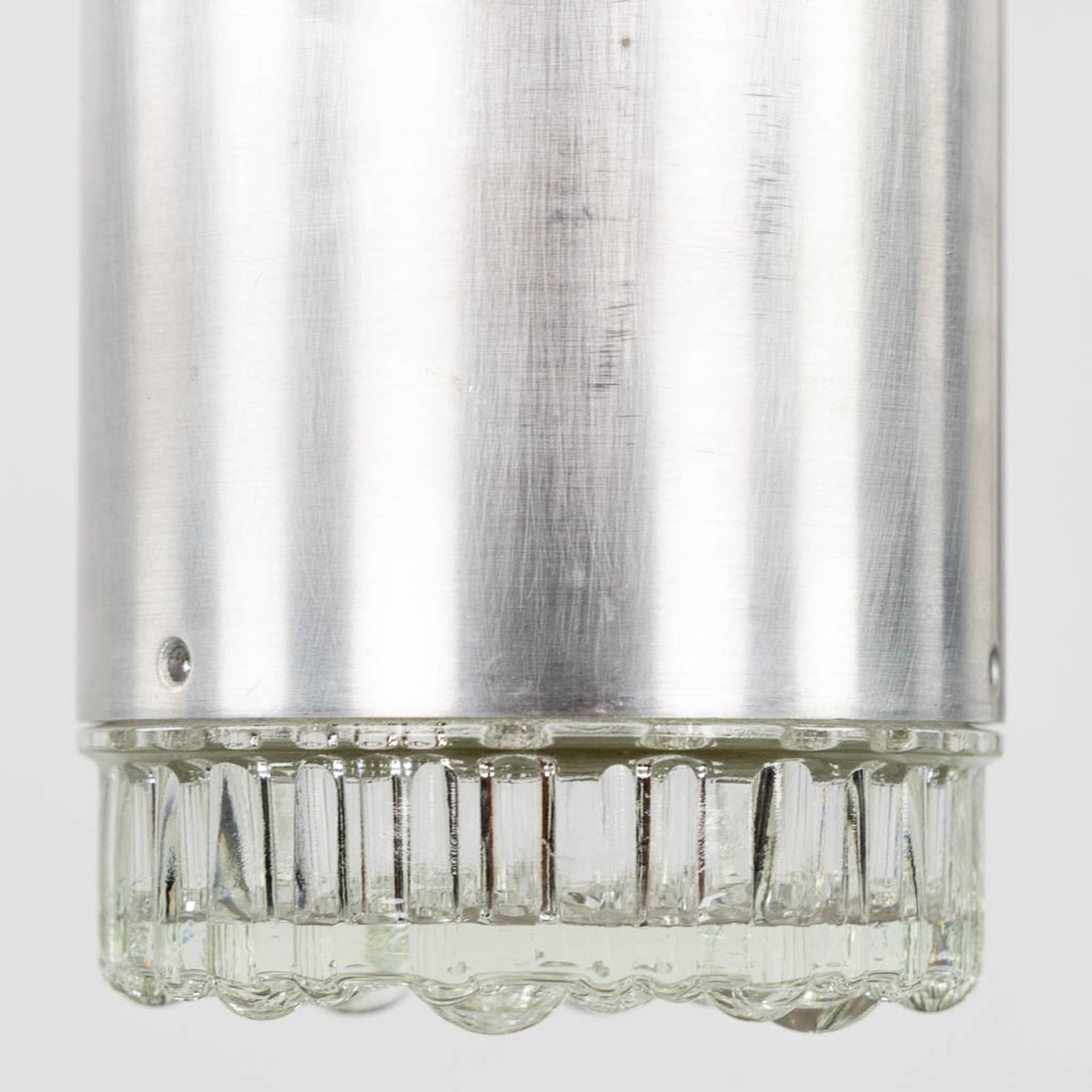 Staff Leuchten, a mid-century ceiling lamp. Chromed metal and glass. (W:68 x H:108 cm) - Image 4 of 10