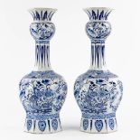 Gerrit Pietersz. Kam (After), Delft, a pair of 'Knobbelvazen', blue-white glazed faience. 19th C. (H