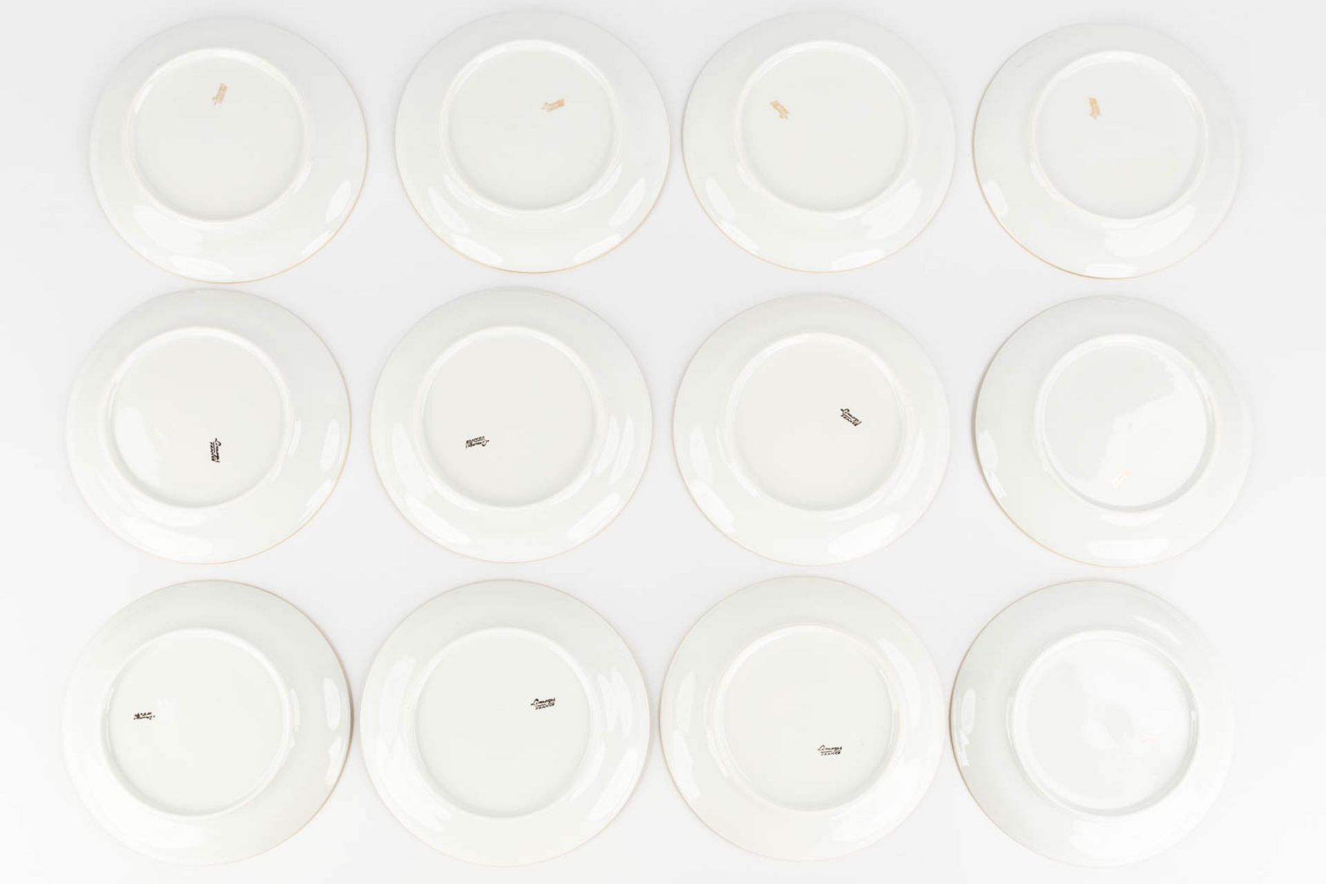 Limoges, France, a large, 12-person dinner, wild and coffee service. (L:23 x W:34 x H:22 cm) - Image 28 of 28