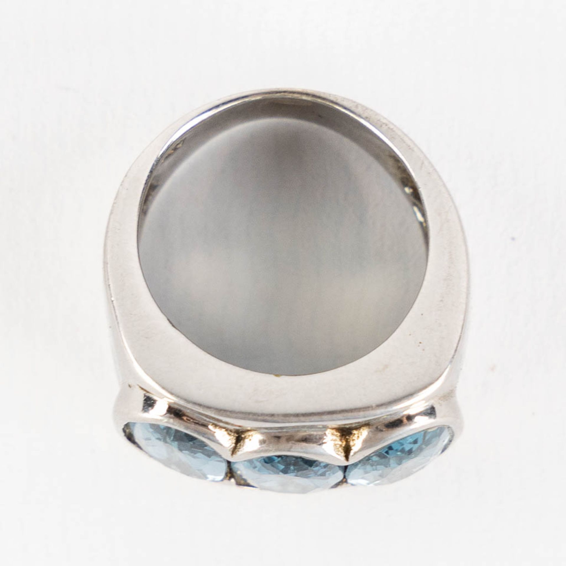 Axel MEES (1966-2012) 'Ring' silver with three facetted natural stones. - Bild 11 aus 11