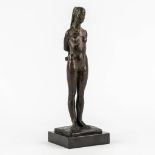 Romano COSCI (1939) 'Figurine of a nude lady' Patinated bronze. 2/69. (L:9 x W:9 x H:28 cm)