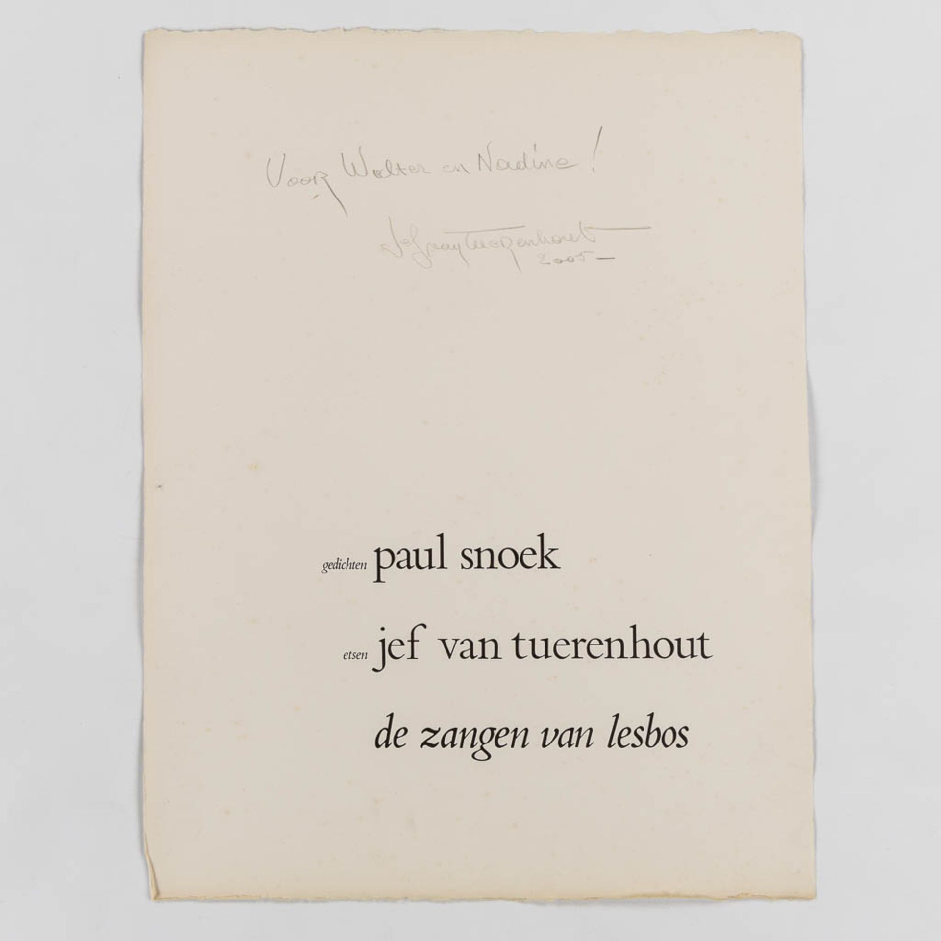 Jef VAN TUERENHOUT (1926-2006) &amp; Paul SNOEK (1933-1981) 'De Zangen van Lesbos'. (W:53 x H:67 cm) - Image 4 of 14