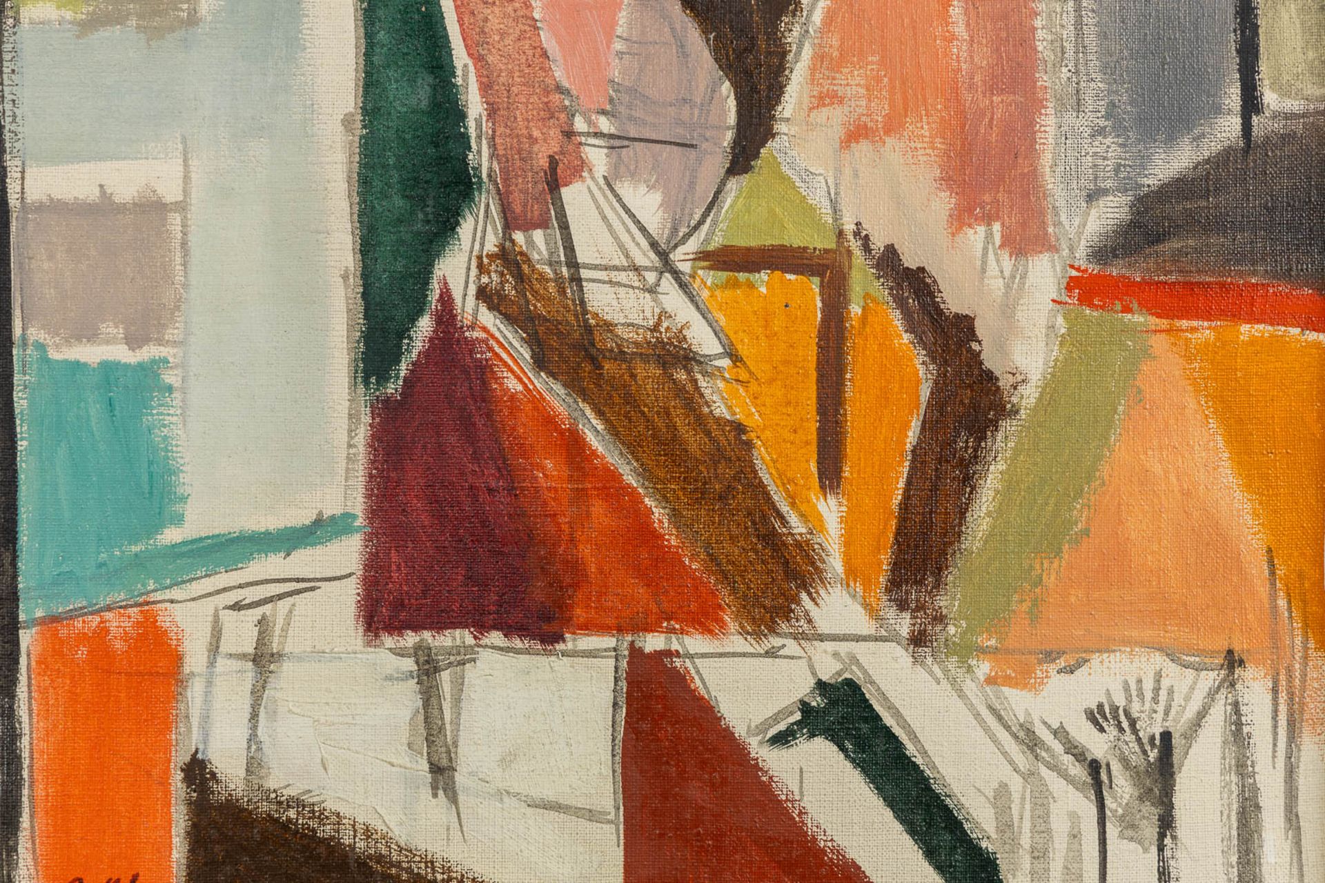 Charles ROLLIER (1912-1968) 'Nu aux bas bruns entre une table et une cheminée' oil on canvas. 1945. - Image 5 of 8