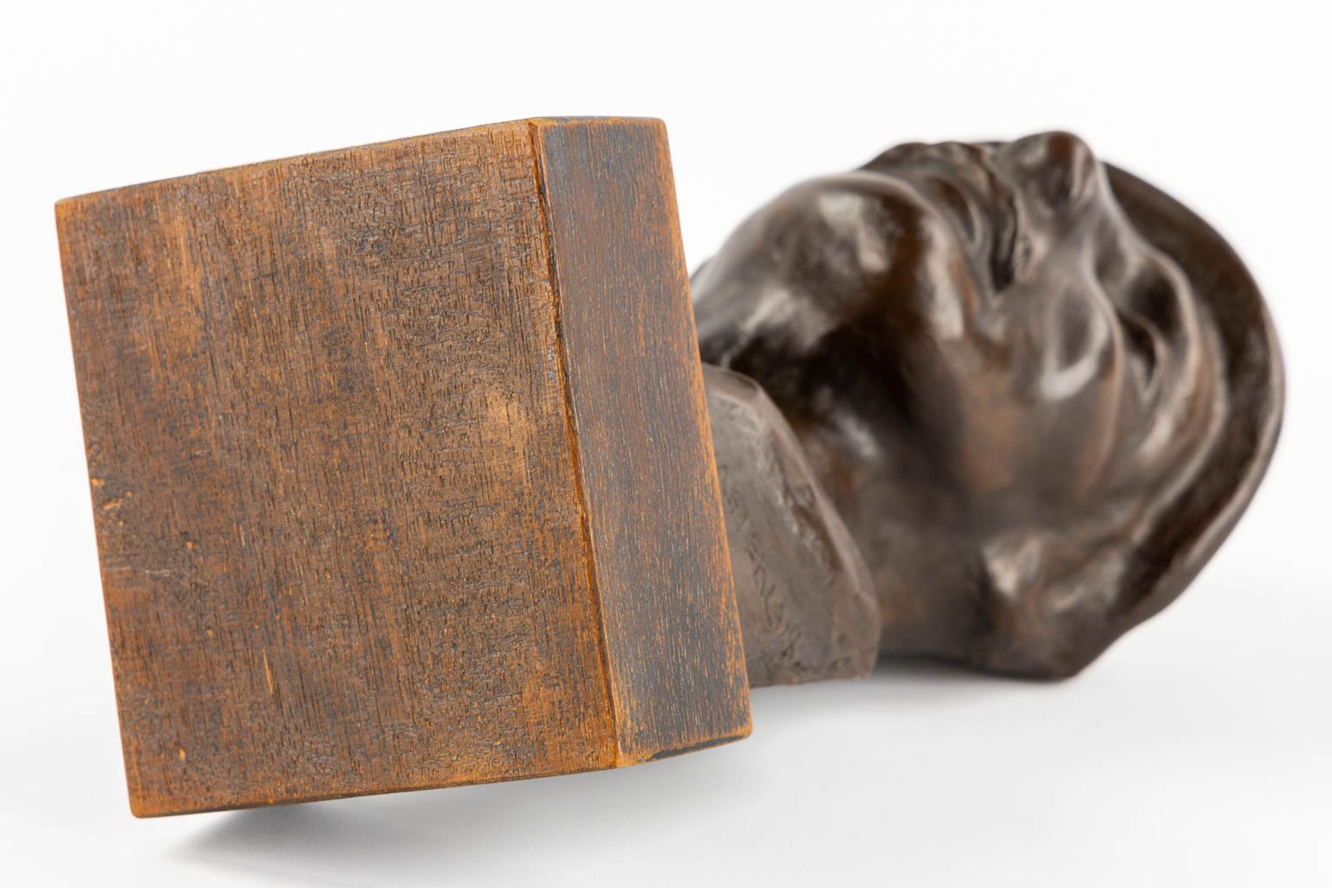 Georges WASTERLAIN (1889-1963) 'Mineur' patinated bronze. (L:11 x W:13 x H:26,5 cm) - Image 7 of 11