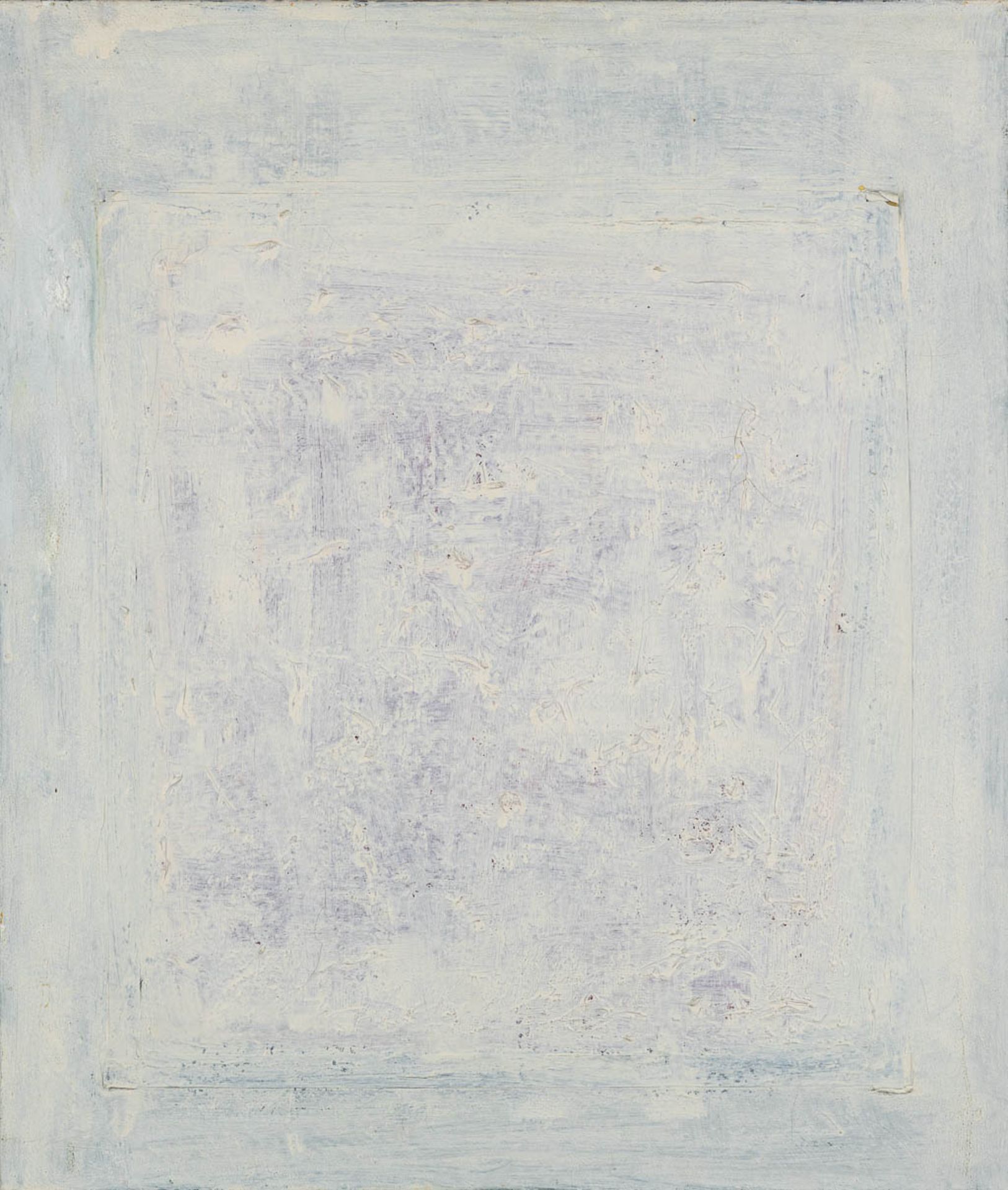 Huguette VAN DEN KIEBOOM (1931 - 2019) 'Abstract Wit' oil on canvas. (W:60 x H:70 cm)