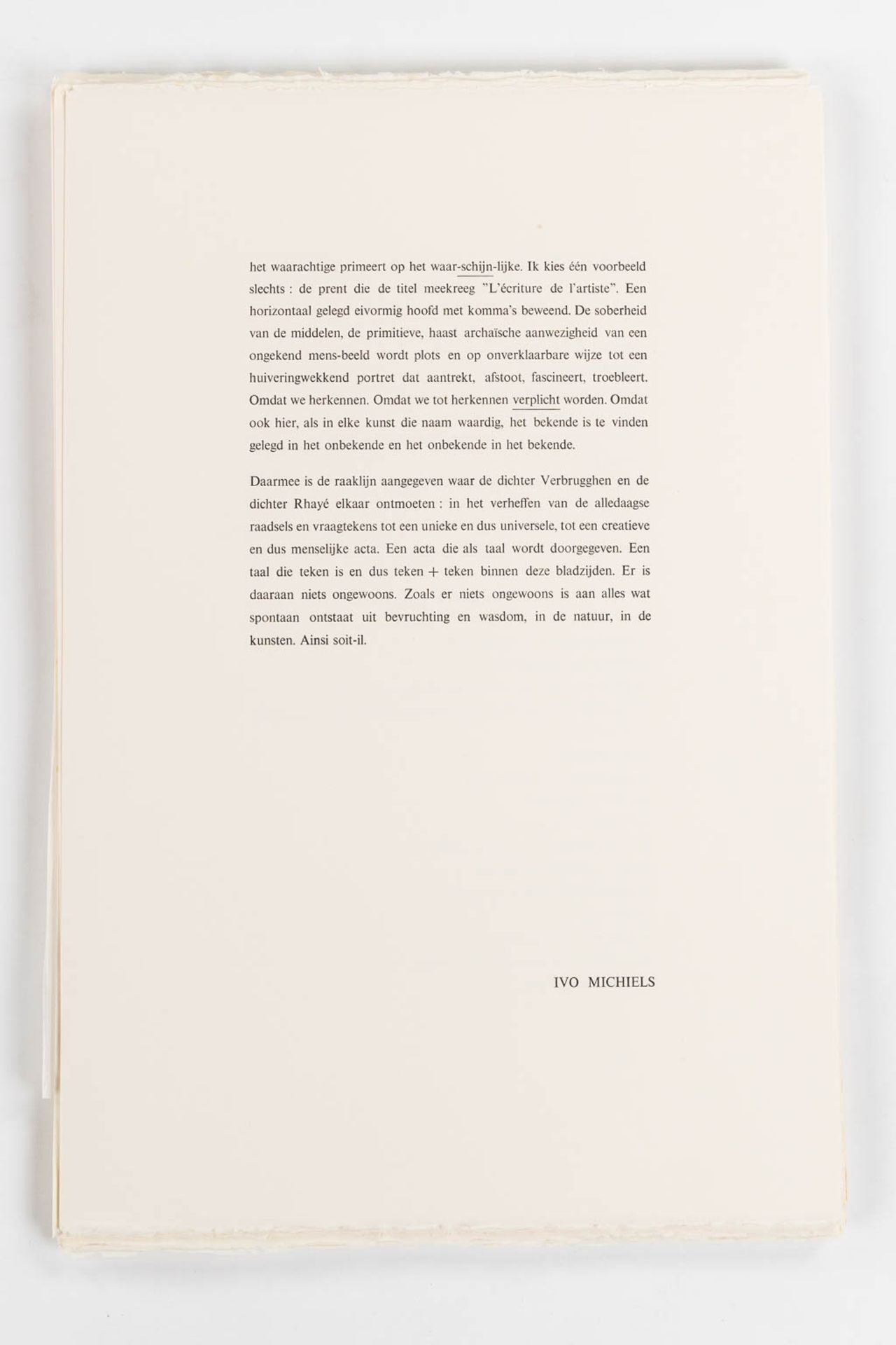 Yves RHAYÉ (1936-1995) 'Bereshit' A collection of poems and 14 serigraphs. 29/30. (L:4 x W:41 x H:64 - Image 11 of 20