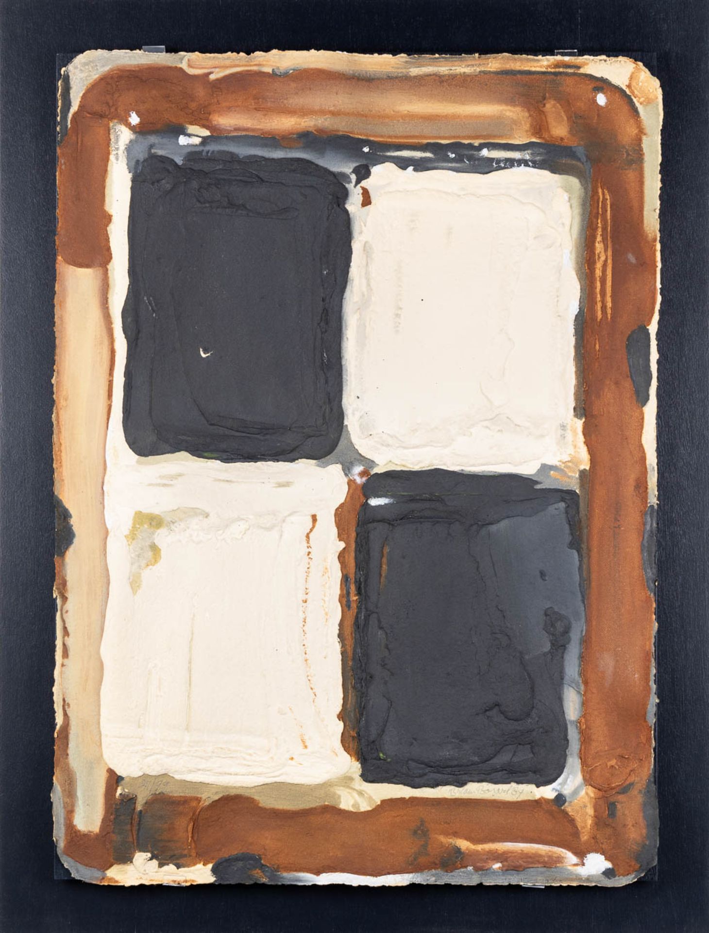 Bram BOGART (1921-2012) 'Brown, Black, White' aquagravure. 1989. (W:79 x H:110 cm) - Image 3 of 11