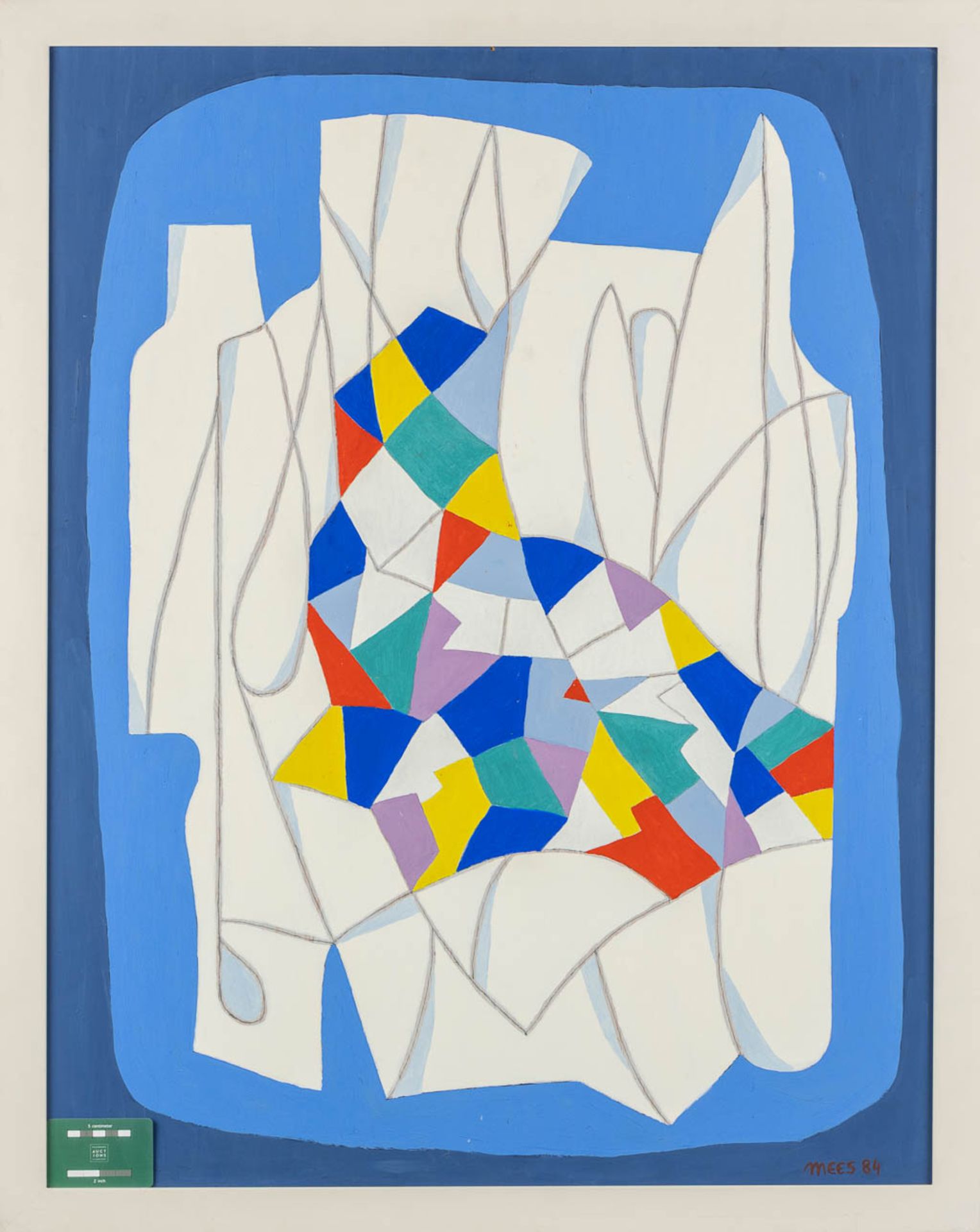 Jozef MEES (1898-1987) 'Abstract' oil on board. 1984. (W:71,5 x H:91,5 cm) - Image 2 of 7