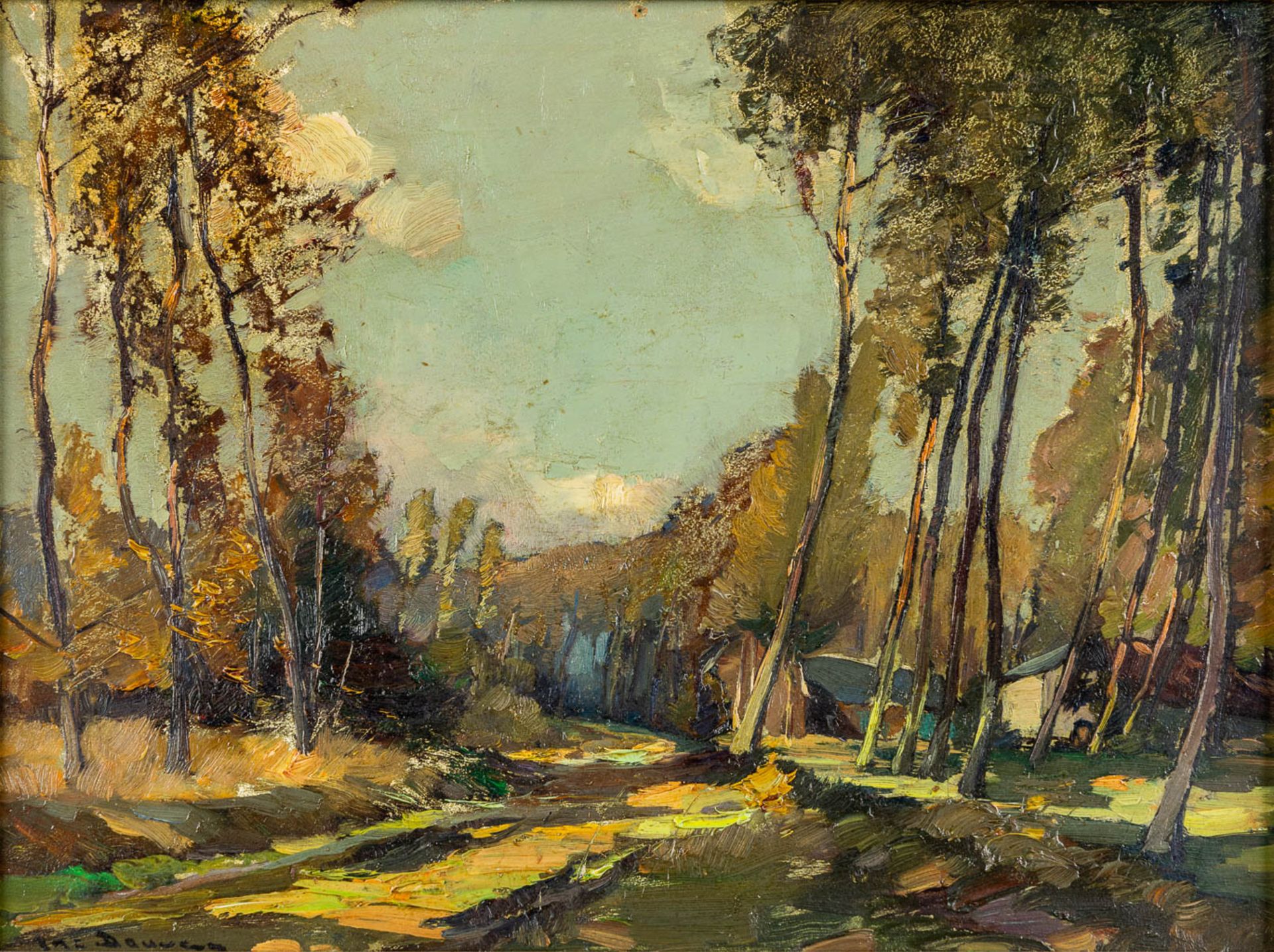 Jacques DOUVEN (1908-2002) 'Two Landscapes' oil on canvas. (W:40 x H:30 cm) - Image 4 of 15