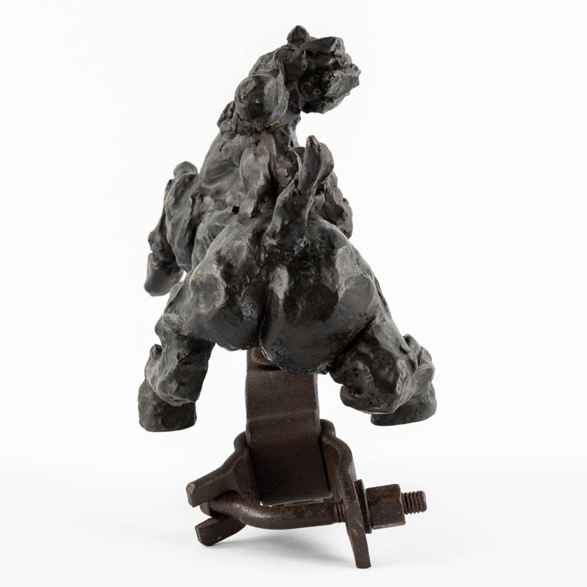 P. LAMBERT (XX) 'Riding a horse' patinated bronze, Ducros Foundry Mark. (L:15 x W:27 x H:28 cm) - Image 4 of 11