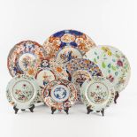 Eight Chinese and Japanese plates, Famille Rose and Imari. 19th and 20th C. (D:47 cm)
