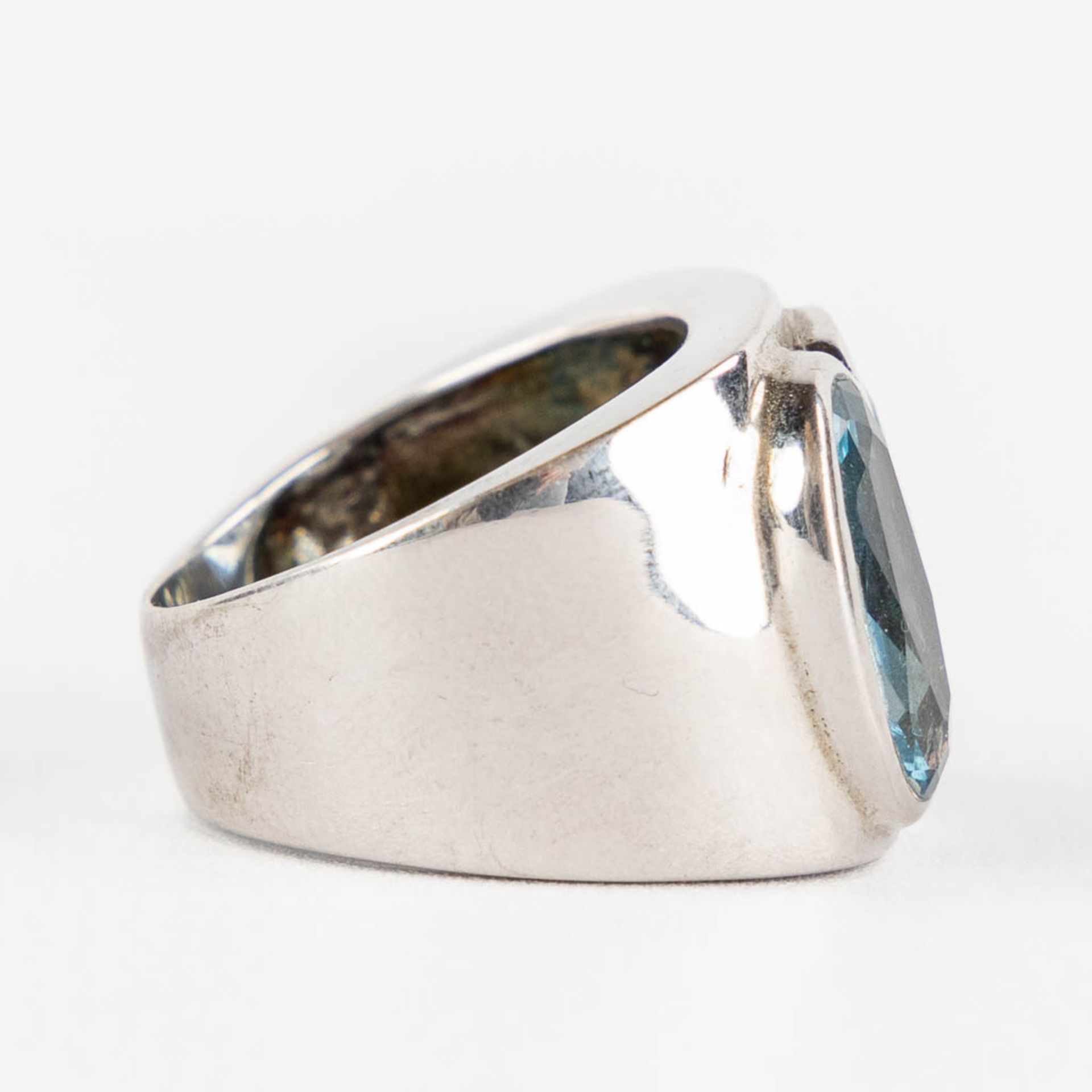 Axel MEES (1966-2012) 'Ring' silver with three facetted natural stones. - Bild 7 aus 11