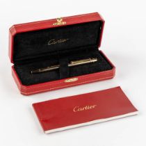 Cartier Santos, a ballpoint pen. (L:12,7 cm)
