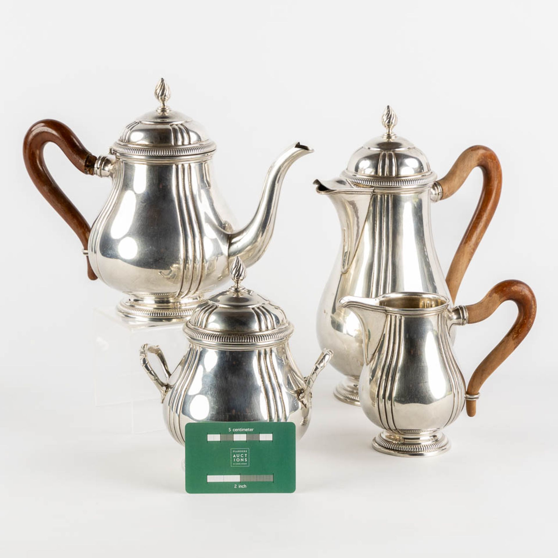 A 4-piece coffee and tea service, silver, 800/1000. 2,276kg. (L: 12,5 x W:21,5 x H:26 cm) - Bild 11 aus 11