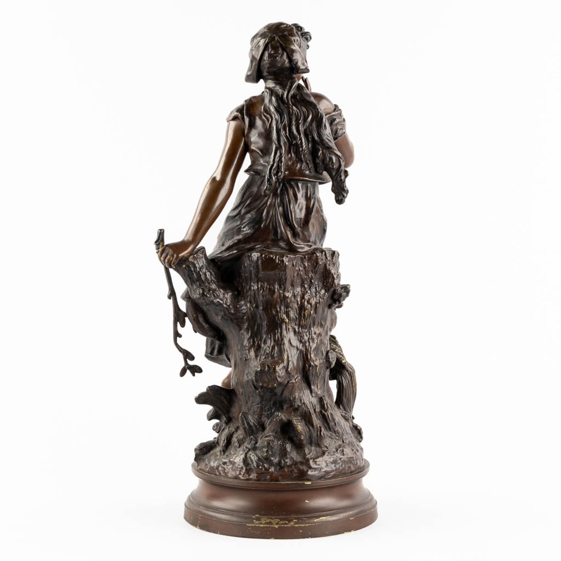 Hippolyte MOREAU (1832-1927) 'Chant De Lalouette' patinated bronze. (L:23 x W:27 x H:59 cm) - Image 8 of 20