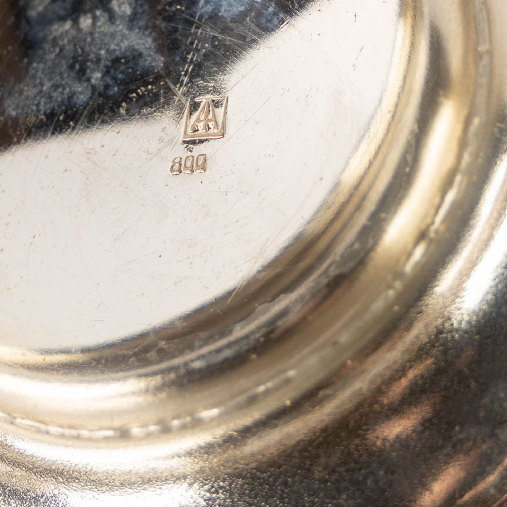 A 5-piece coffee and teaservice, silver, 800/1000. 4,817kg. (L:35 x W:60 cm) - Bild 12 aus 12