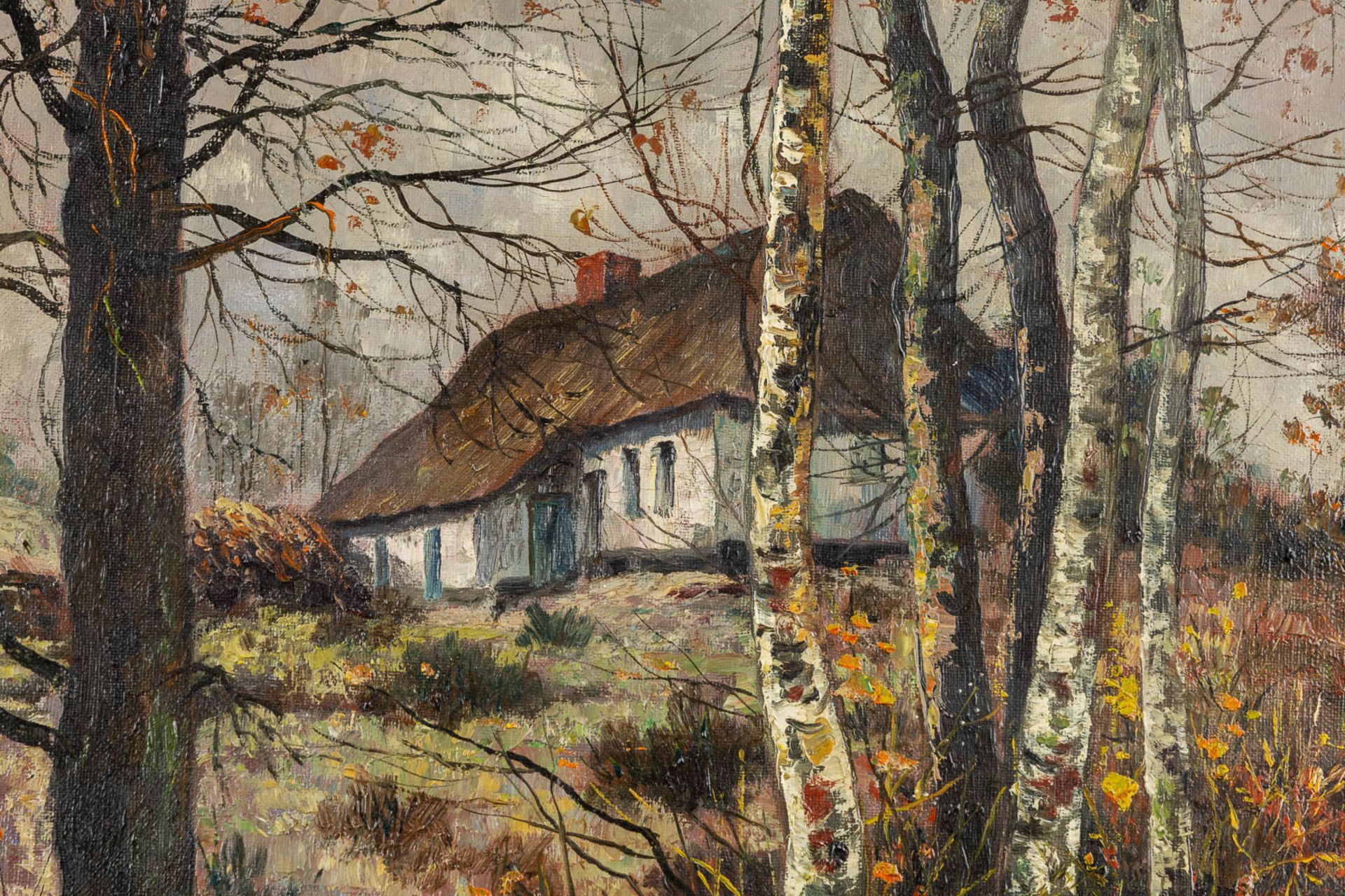Franz VAN GENESEN (1887-1945) 'View on a farmhouse' oil on canvas. (W:60 x H:55 cm) - Image 4 of 8