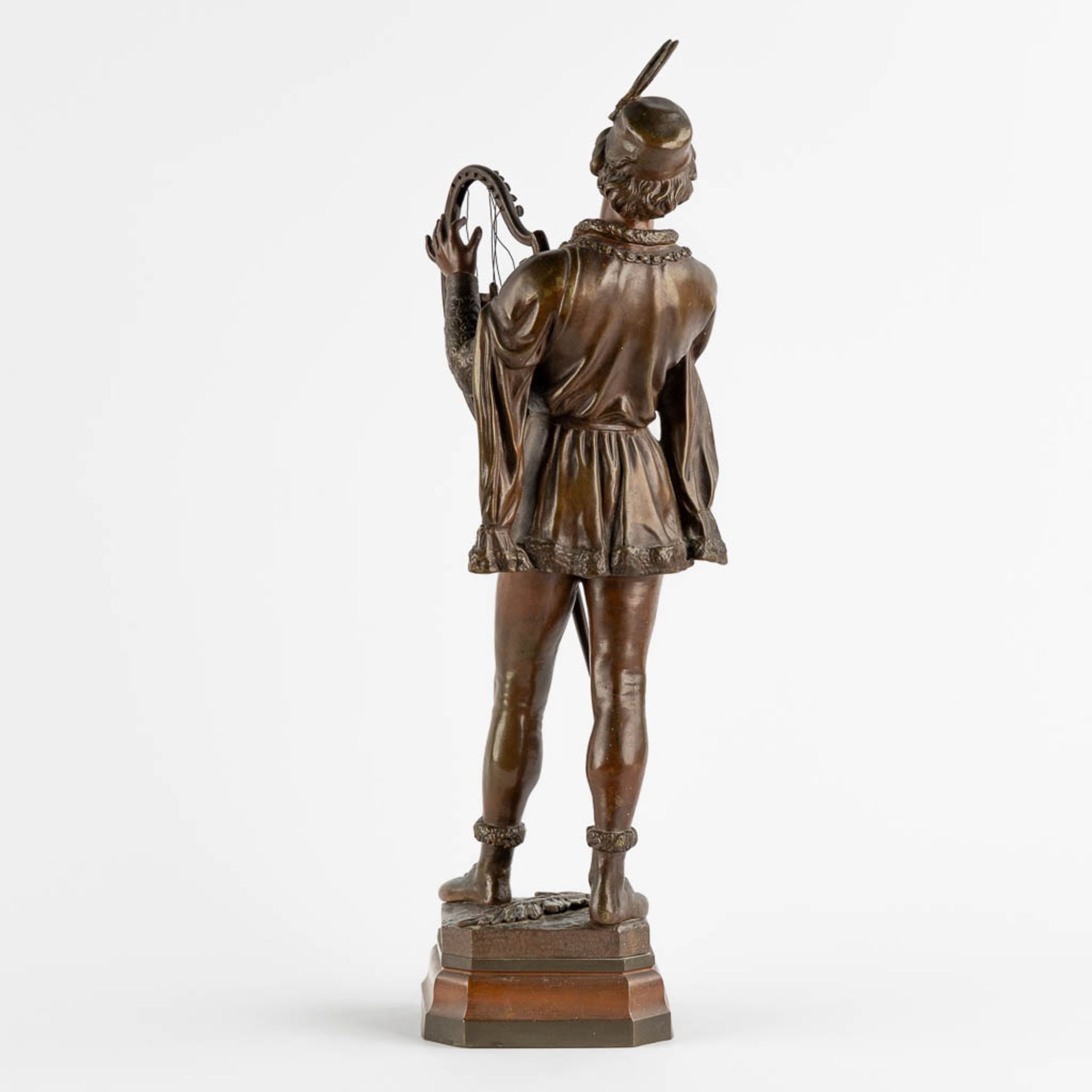 Marcel DÉBUT (1865-1933) 'Barde' patinated bronze. (L:16 x W:12 x H:53 cm) - Bild 8 aus 12