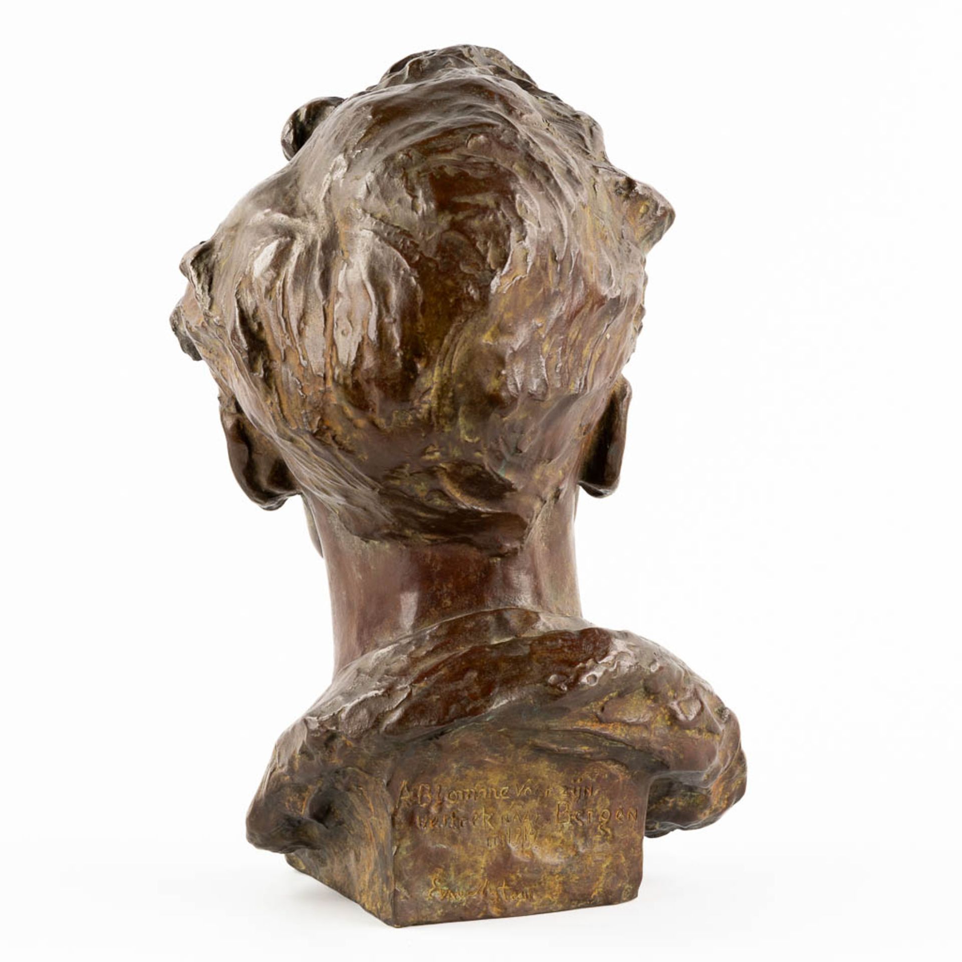 War VAN ASTEN (1888-1958) 'Buste of Alfons Blomme' patinated bronze. (L:27 x W:25 x H:40 cm) - Image 4 of 10