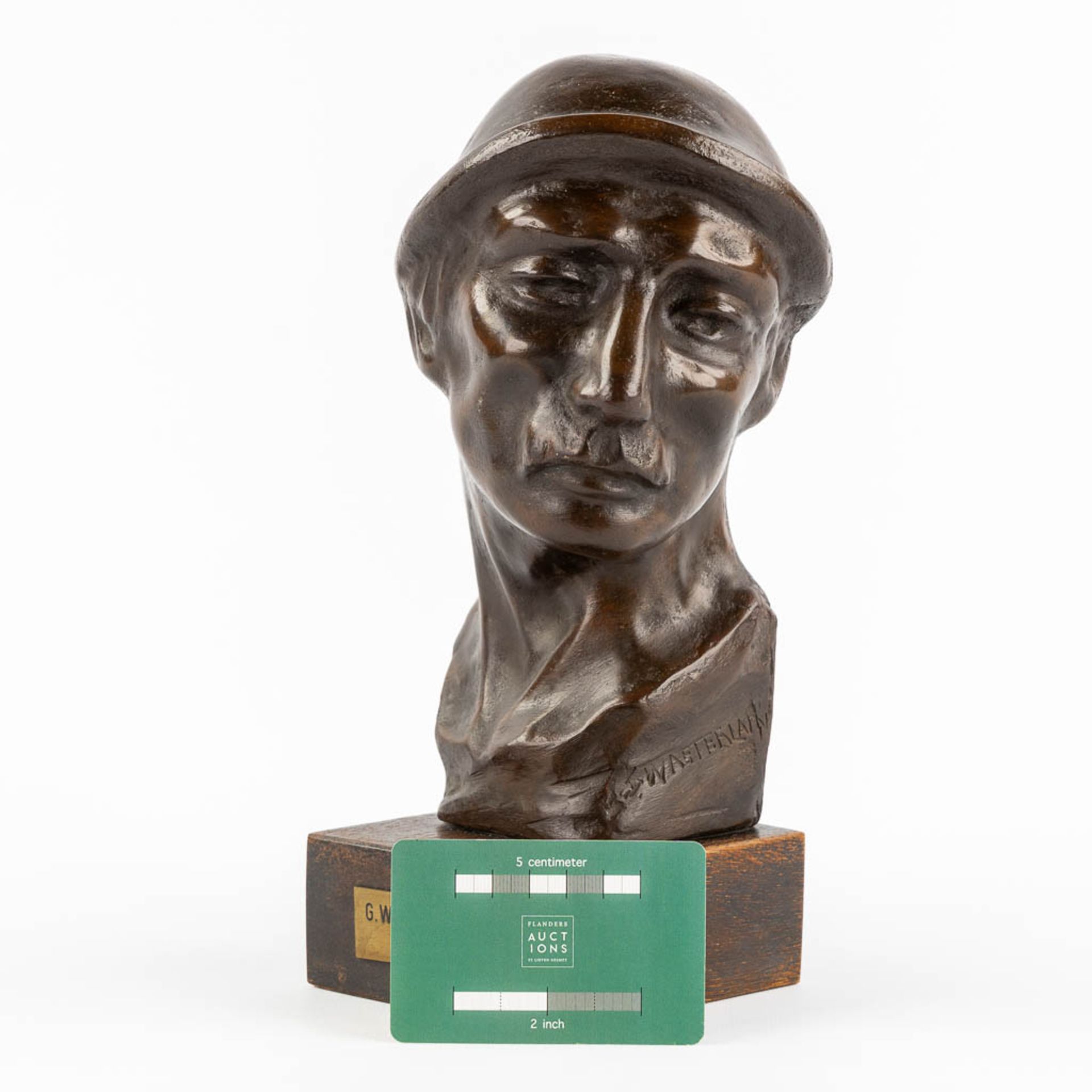 Georges WASTERLAIN (1889-1963) 'Mineur' patinated bronze. (L:11 x W:13 x H:26,5 cm) - Bild 2 aus 11