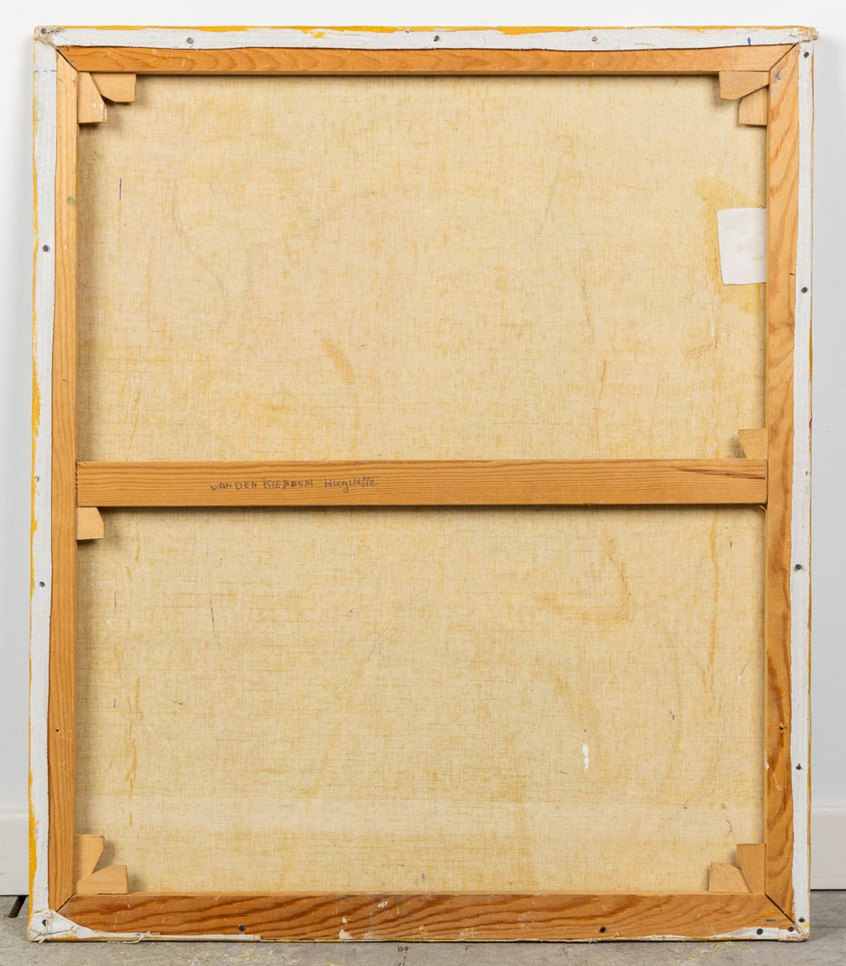 Huguette VAN DEN KIEBOOM (1931 - 2019) 'Abstract Wit' oil on canvas. (W:60 x H:70 cm) - Image 3 of 9