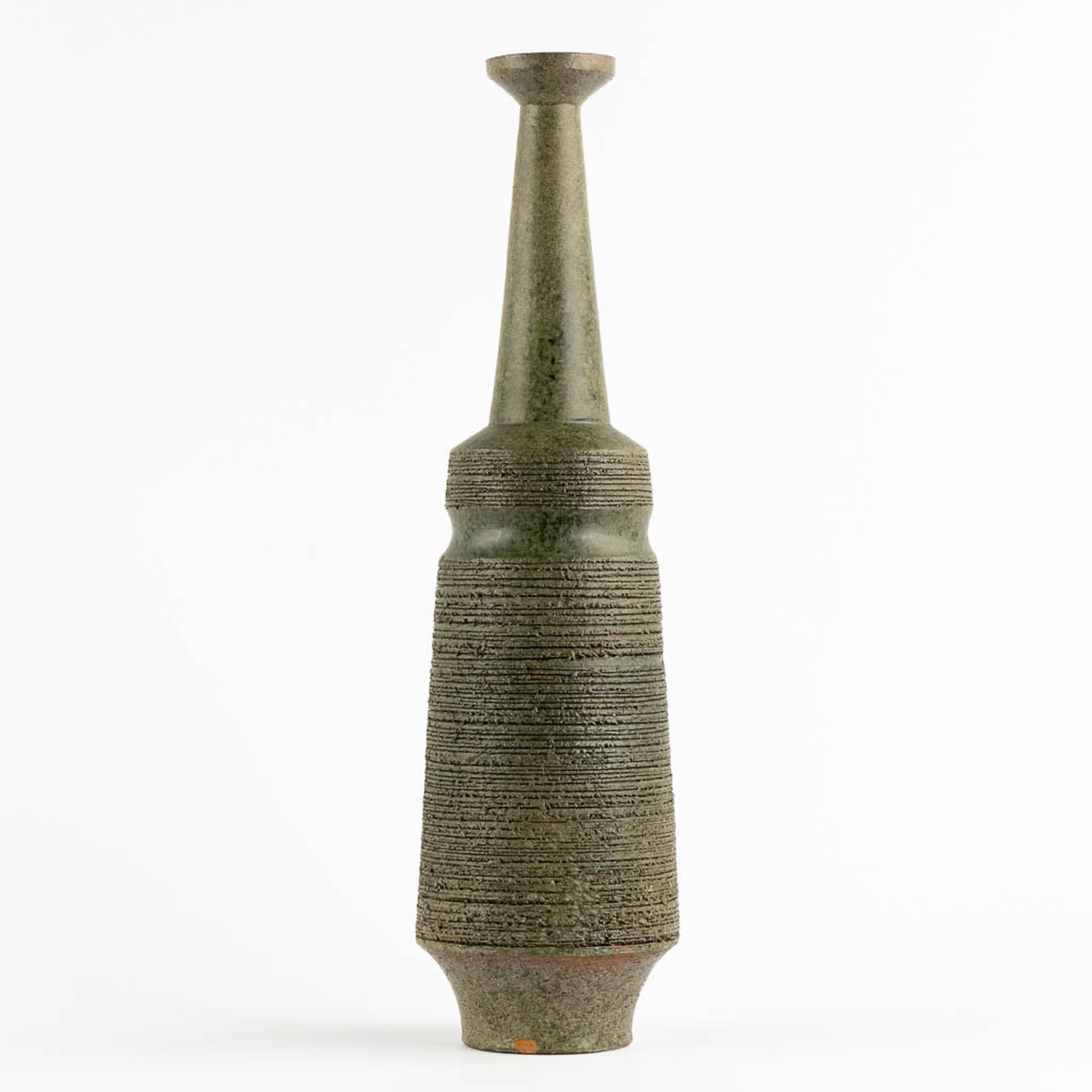 Amphora or Keramar, a large green vase, glazed ceramics. (H:53 x D:14 cm) - Bild 4 aus 10
