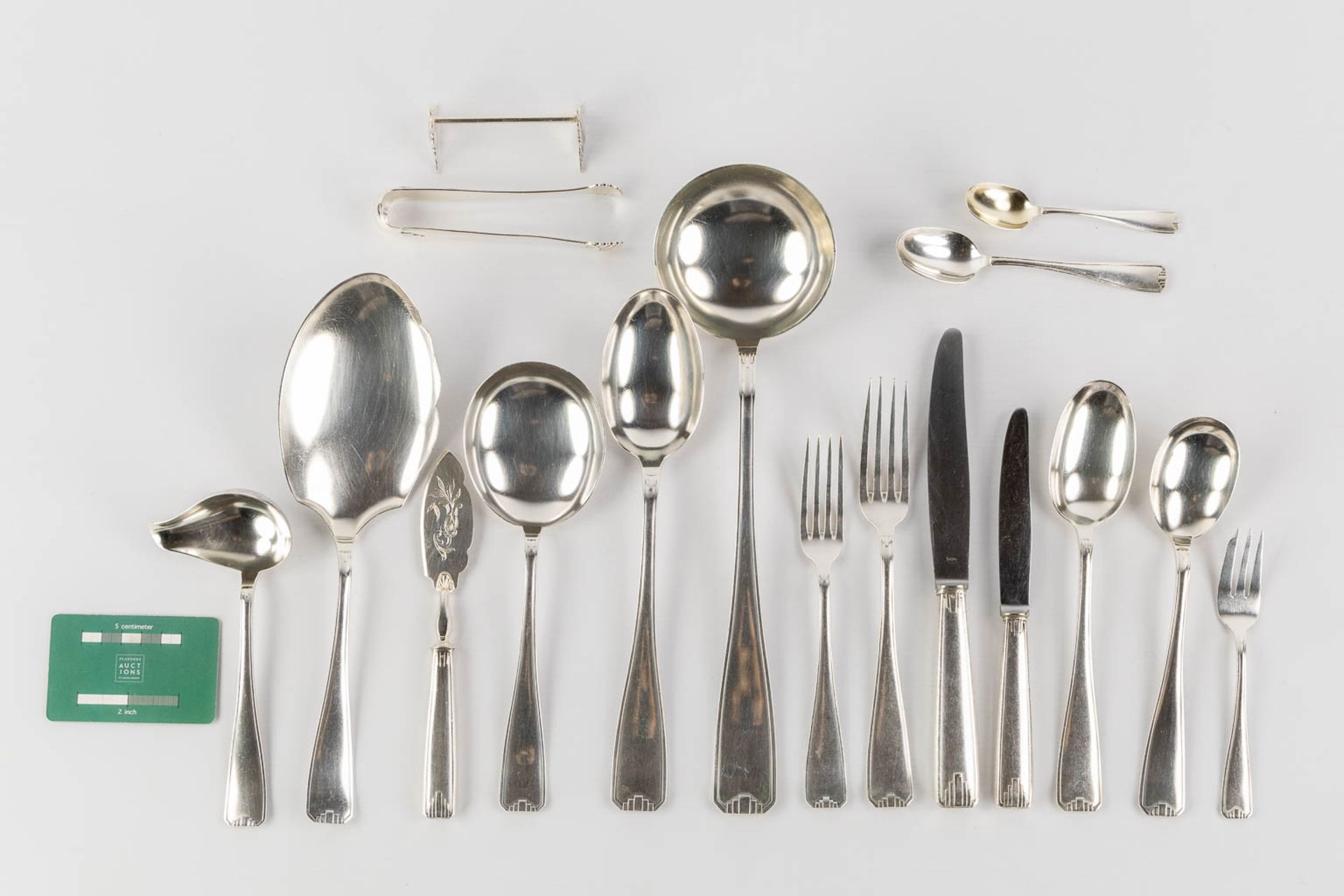 A 104-piece silver-plated cutlery. Art Deco. (L:32,5 cm) - Bild 4 aus 7