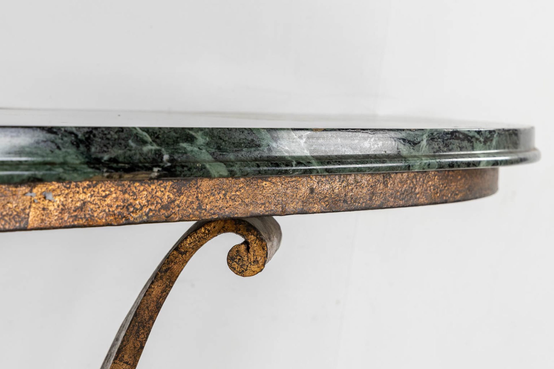 A wrought-iron console table, attributed to Raymond SUBES (1891-1970). Art Deco. (L:42 x W:180 x H:9 - Bild 5 aus 8