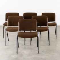 Giancarlo PIRETTI (1940) 'DSC 106' 6 chairs for Castelli. (L:57 x W:58 x H:79 cm)