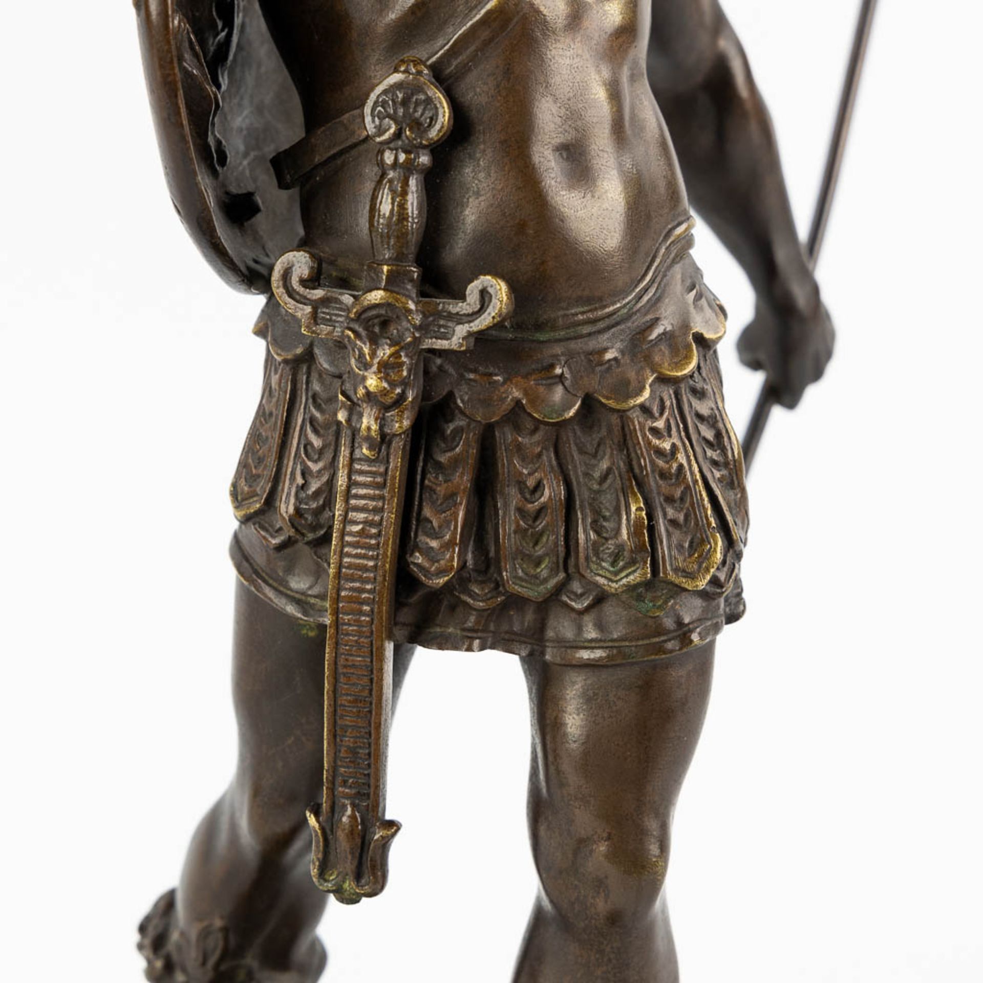 Désiré GRISARD (1872-?) 'Victorious' patinated bronze. (L:14 x W:25 x H:40 cm) - Image 10 of 14